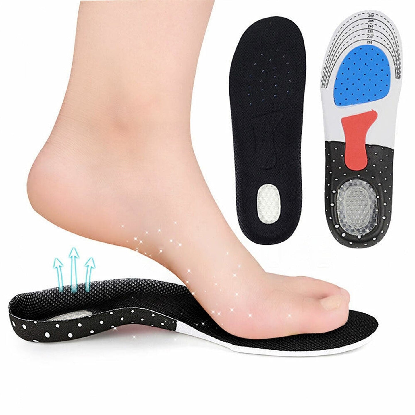 Arch Support Plantar Insoles Foot Insert Shoes Pads