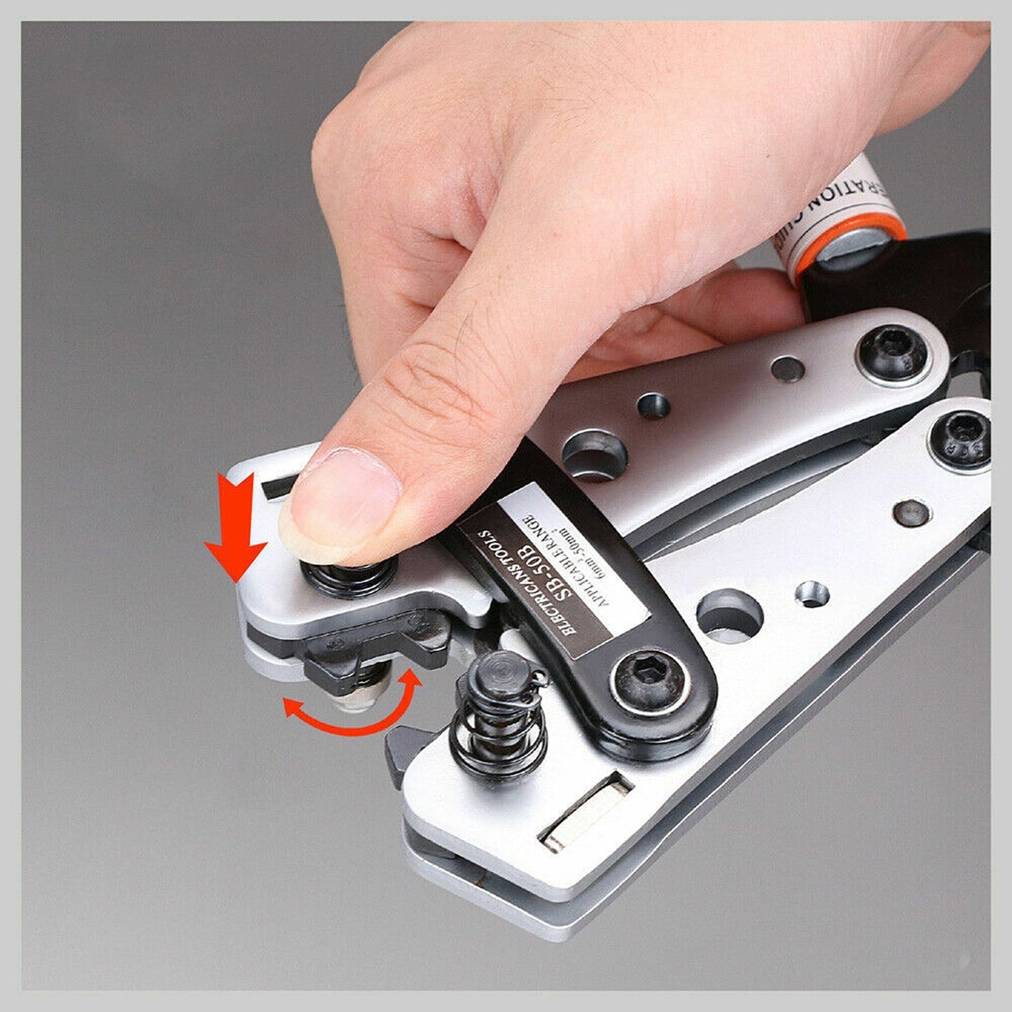 Heavy Duty Wire Cable Crimper Manual Crimping Hand Tool for Battery Lugs