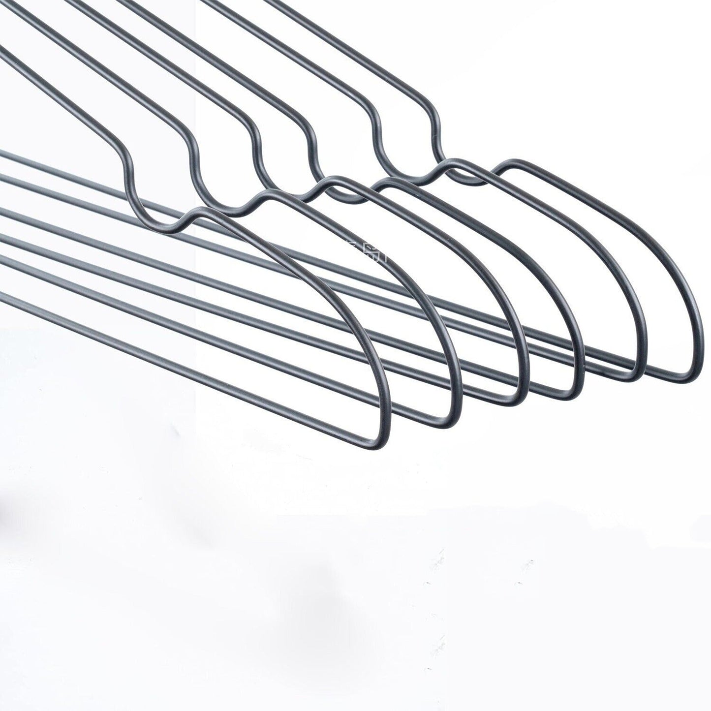 30pcs Heavy Duty Black Metal Wire Clothes Hangers for Suits and Coats