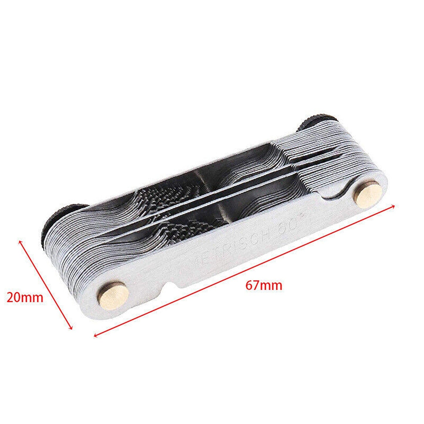 Thread Pitch Measurement Screw Gauge with 52 Blades Metric and Whitworth