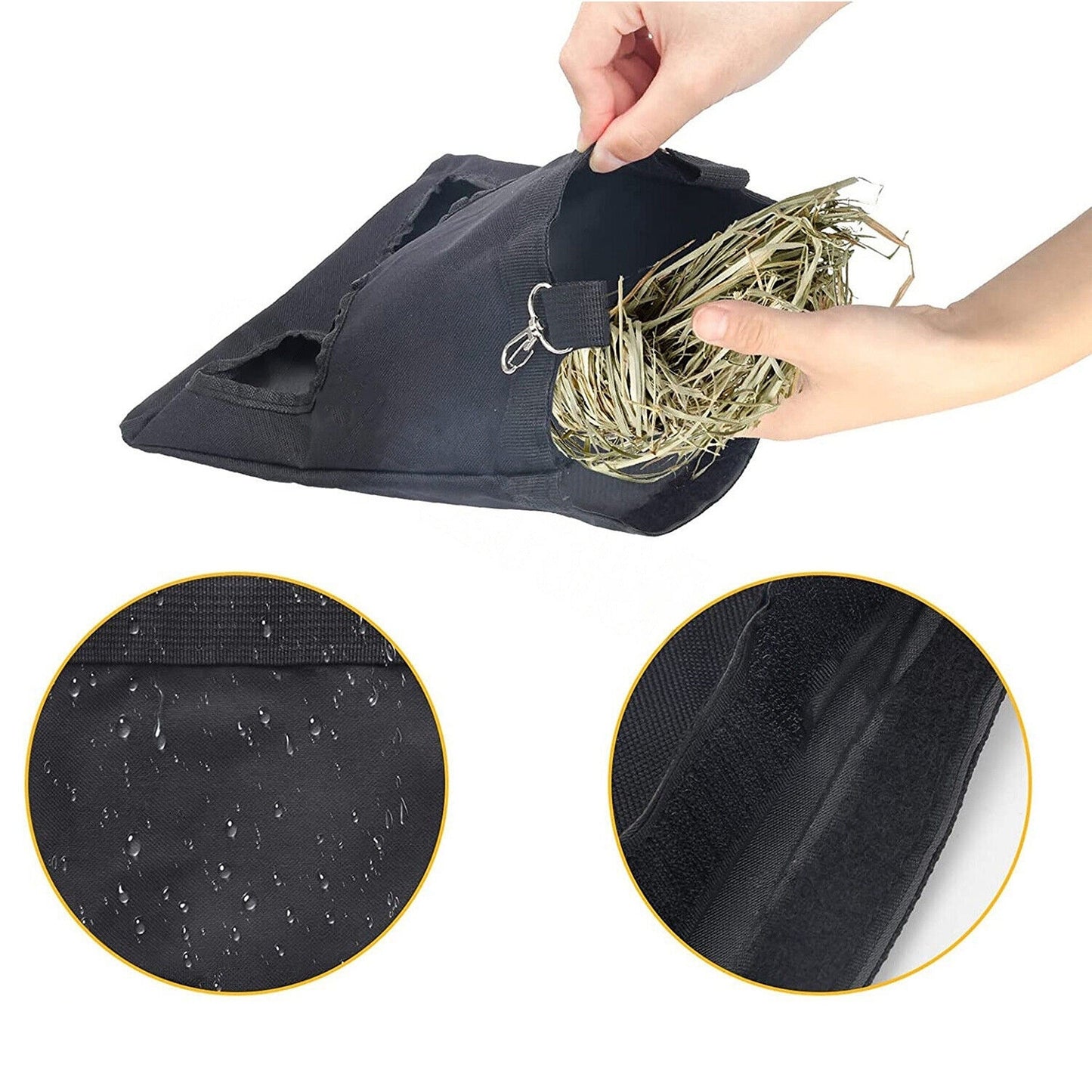 Hanging Rabbit Hay Bag for Guinea Pigs Feeder Holder for Pet Cages