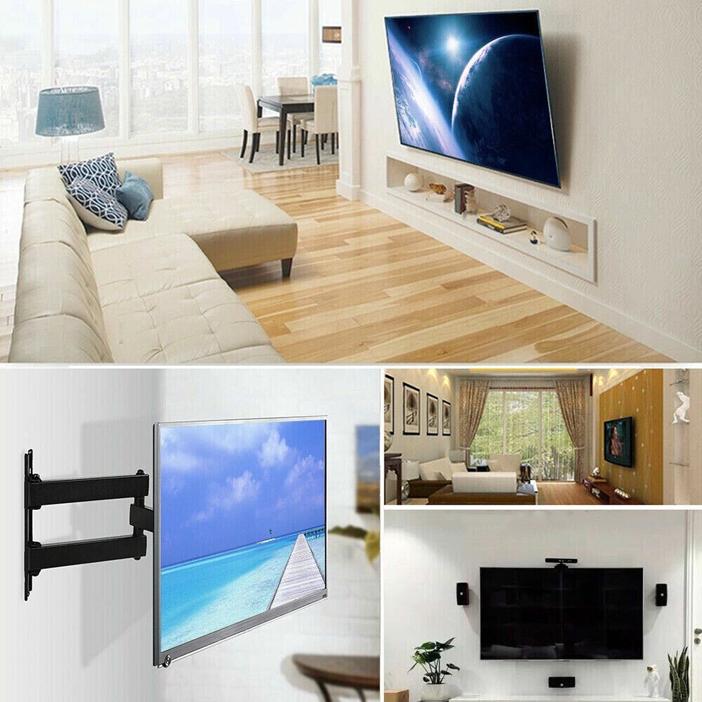 Swivel Tilt 32 37 40 42 50 52 55 Plasma LCD LED Corner TV Wall Mount Bracket