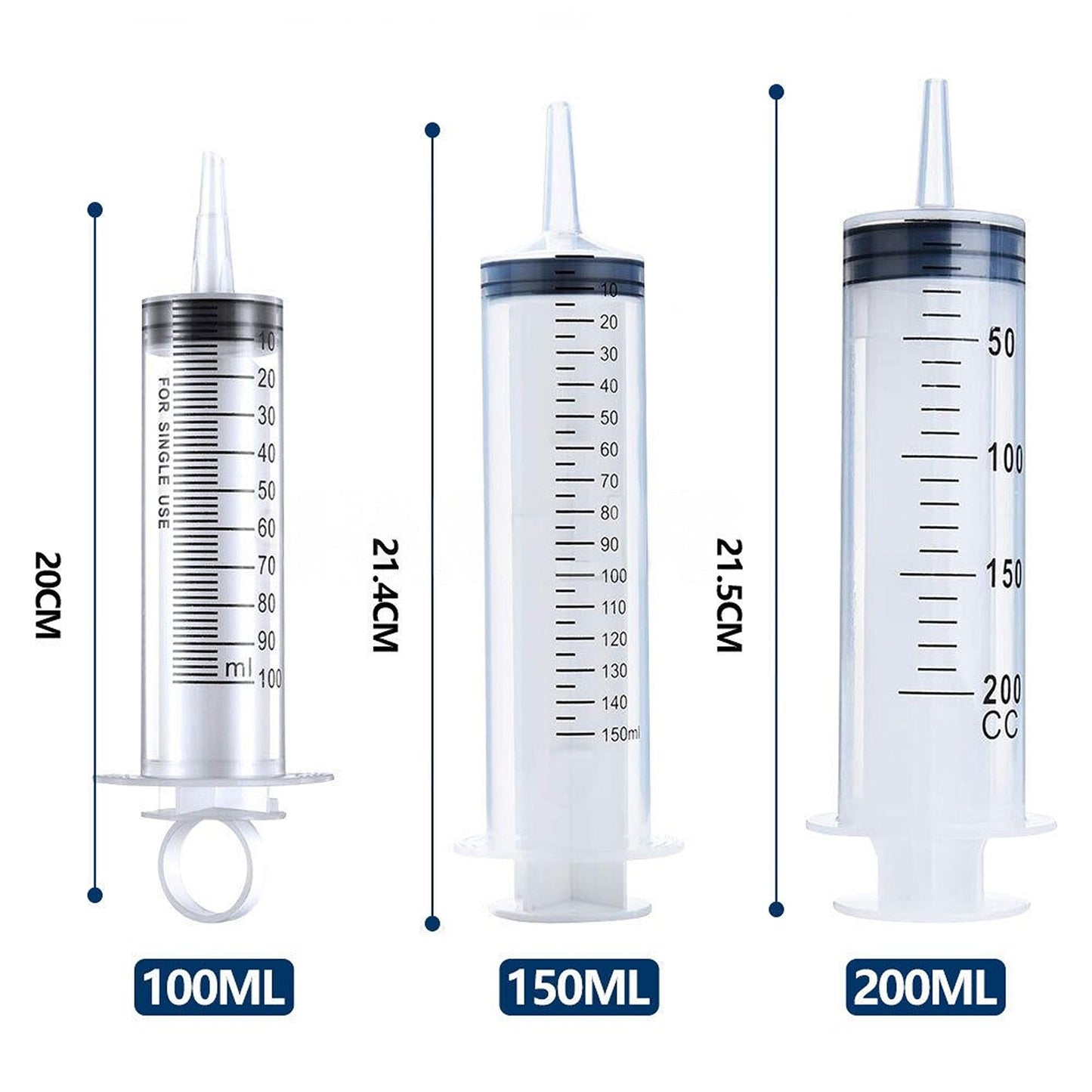 Large Plastic Syringe for Hydroponics and Nutrient Measurement