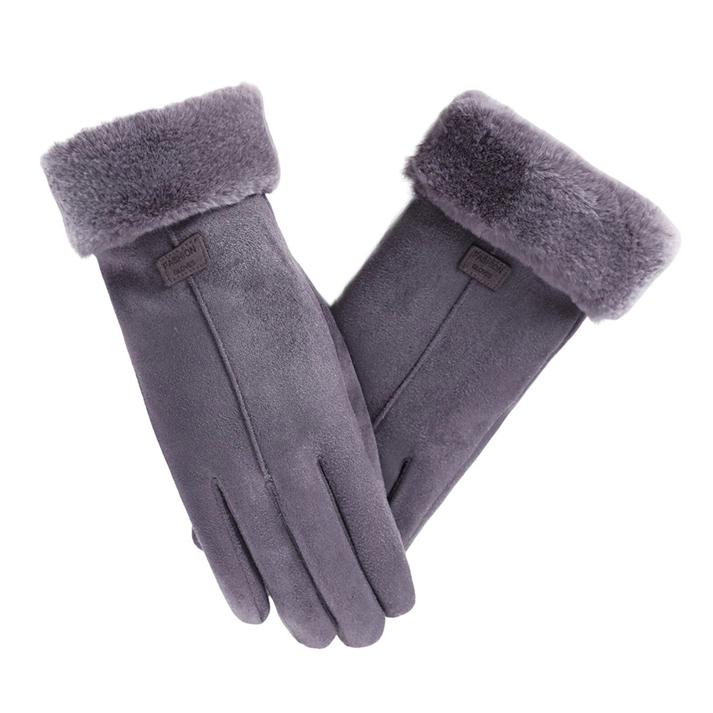 Women Thermal Sheepskin Winter Gloves Touch Screen Compatible Windproof and Warm