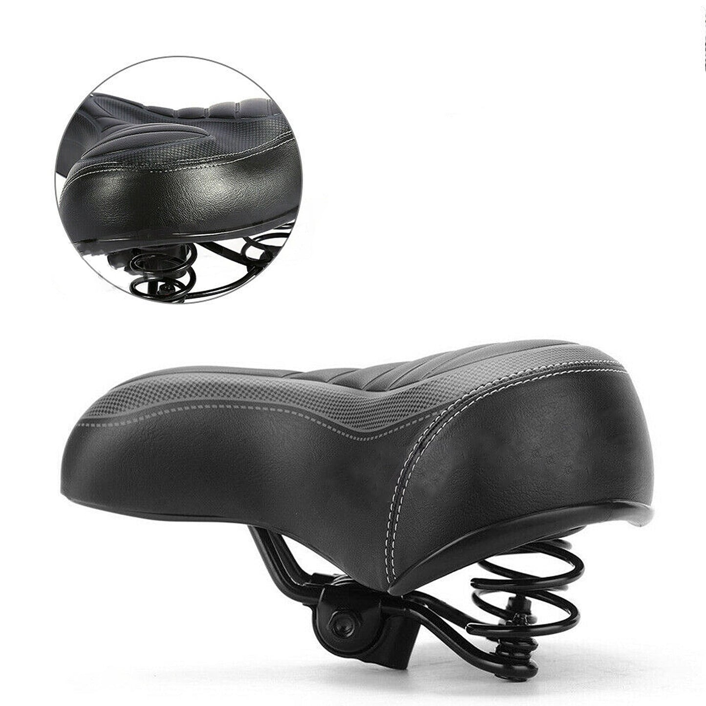 Bike Gel Cruiser Comfort Saddle Wide Soft Cushion Seat