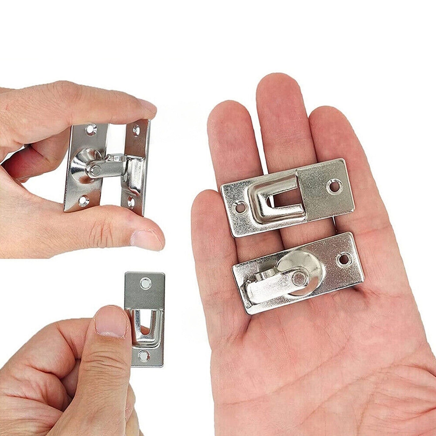 Sliding Door Lock Stainless Steel Right Angle Safety Latch