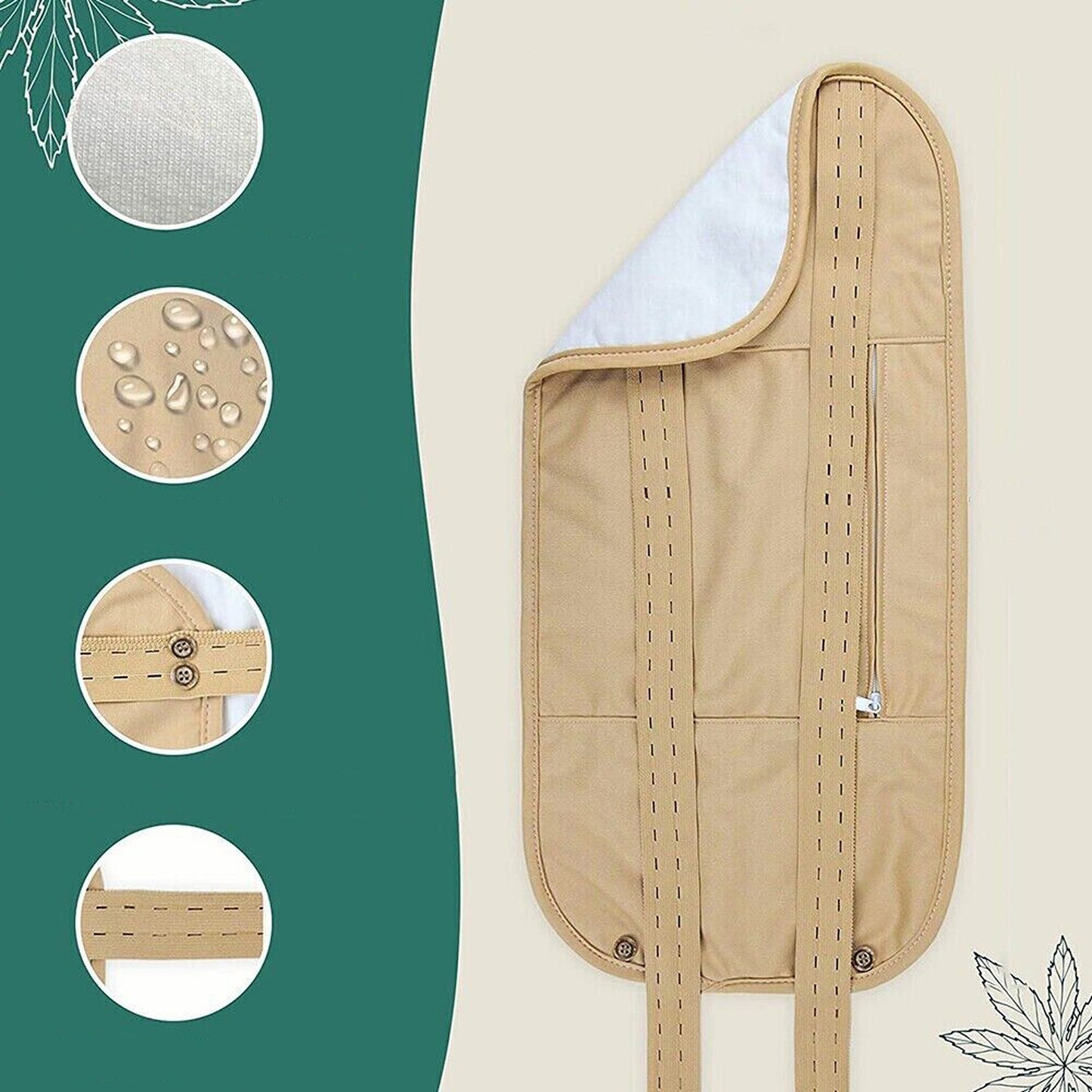 Reusable Castor Oil Pack Kit Compress Wrap Belt Toxin Inflammation Remover