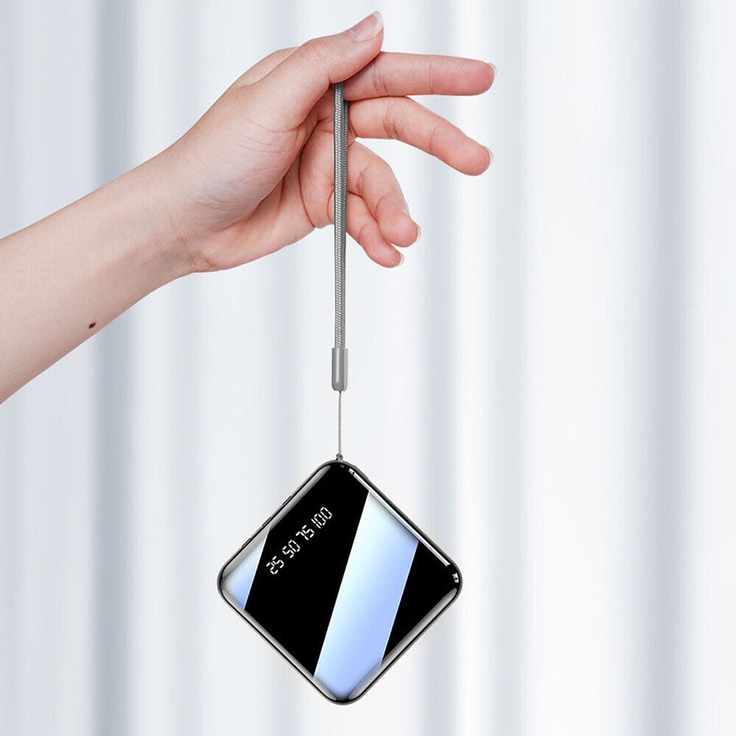 Compact 10000mAh Portable Power Bank with USB LED Battery Indicator