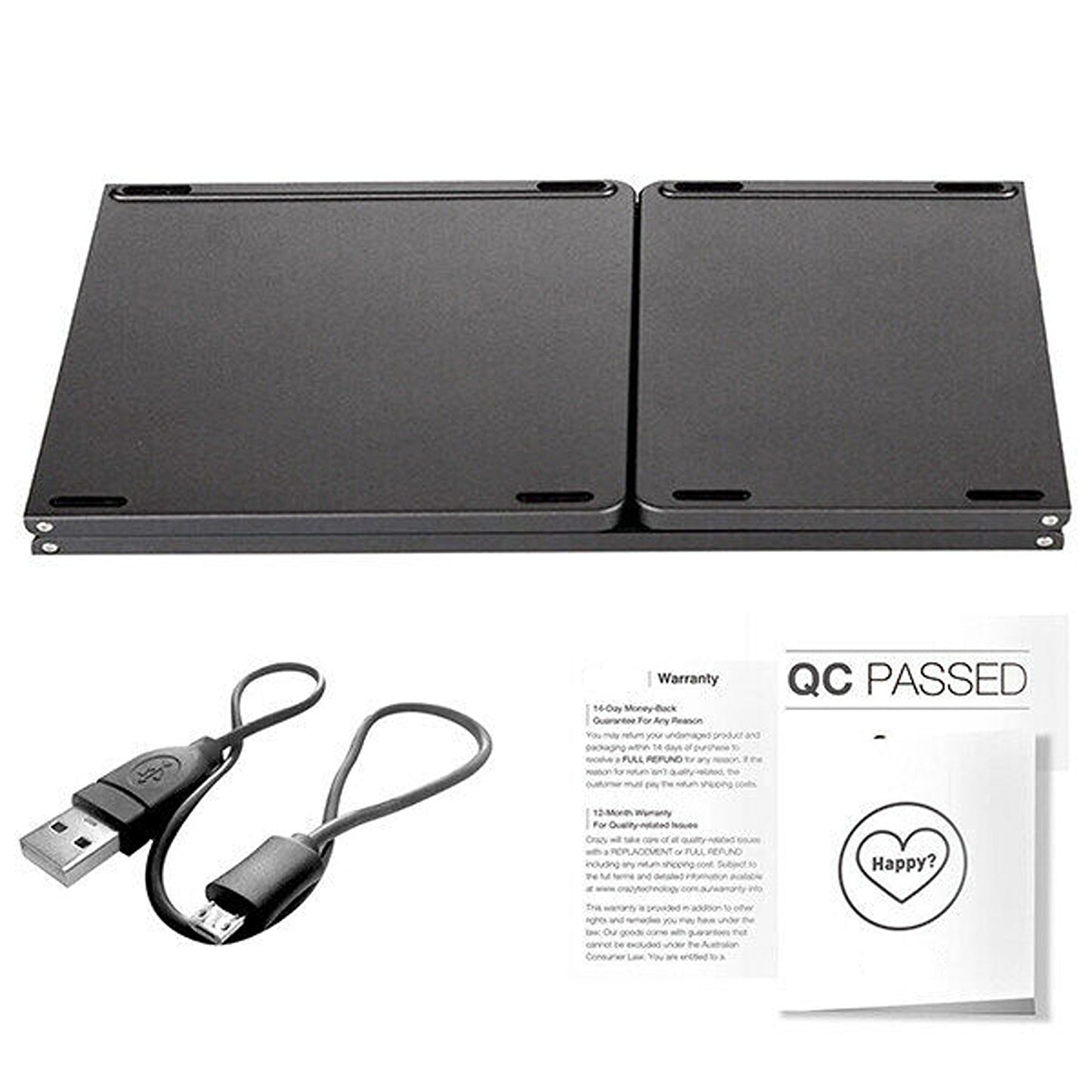Slim Bluetooth Keyboard with Integrated Touchpad for Tablets and Smartphones
