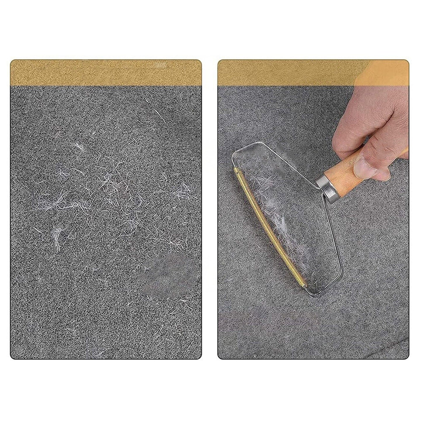 2pcs Dual Lint and Pet Hair Removal Scraper Fabric and Carpet Cleaner
