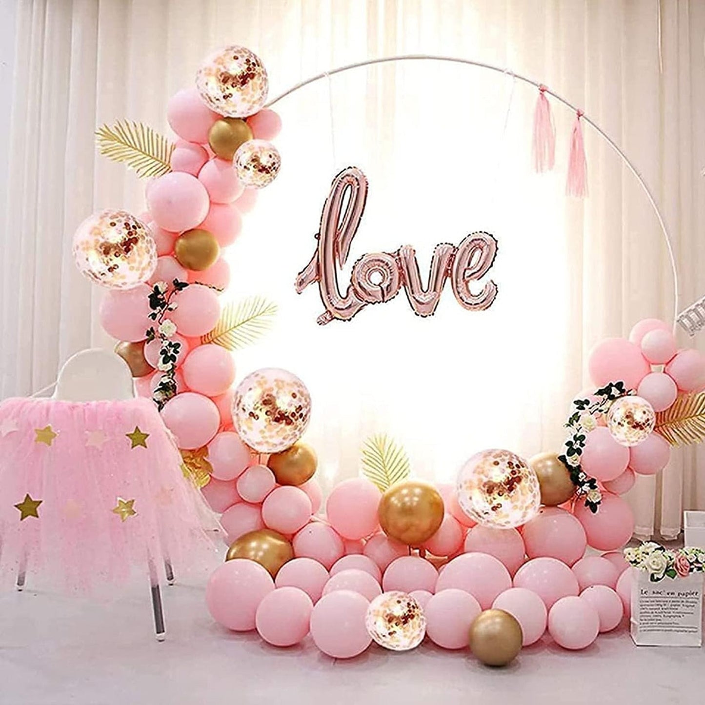2M Round Circle Wedding Arch with Flower Display Hoop