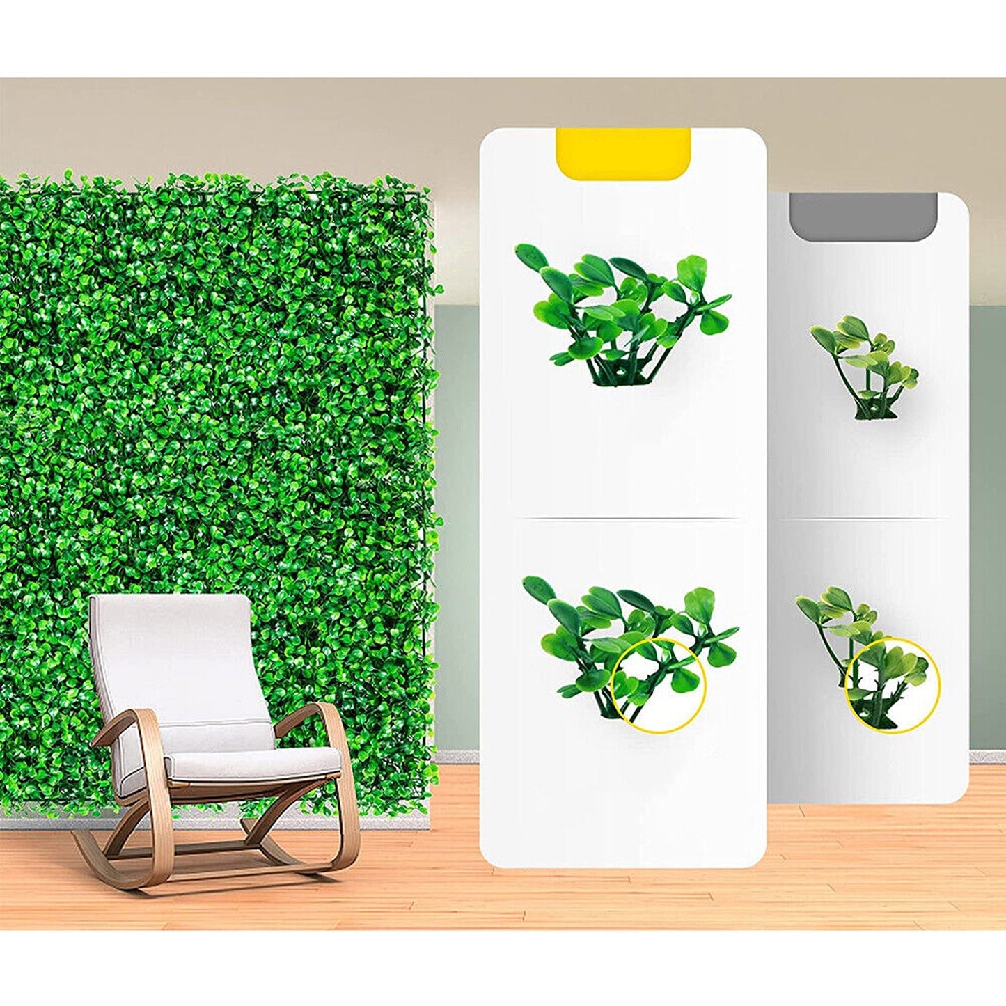 Artificial Plant Grass Vertical Wall Panels Fake Ivy Mat Foliage Garden
