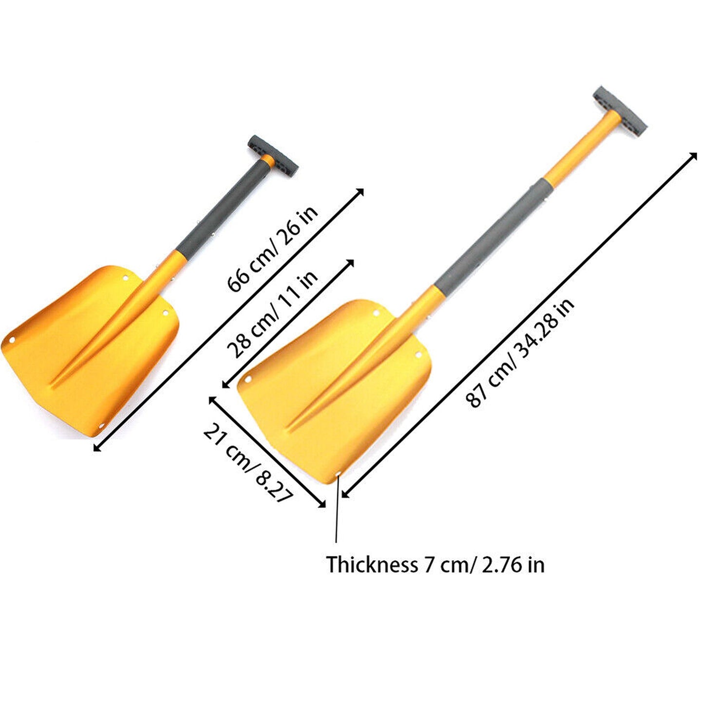 Lightweight Telescopic Snow Shovel with Extendable Handle