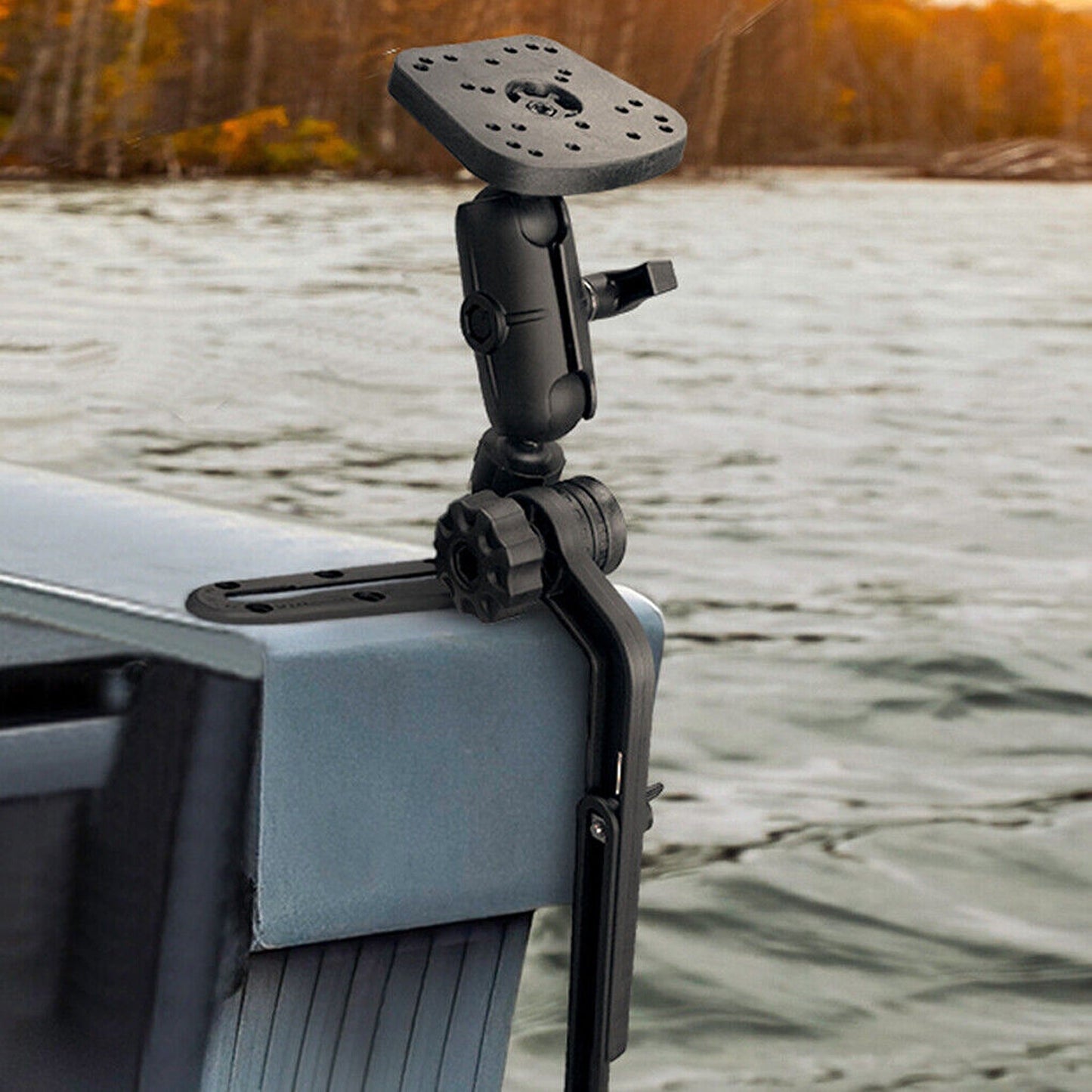 Kayak Rod Mounting Bracket with Slide Track Rails