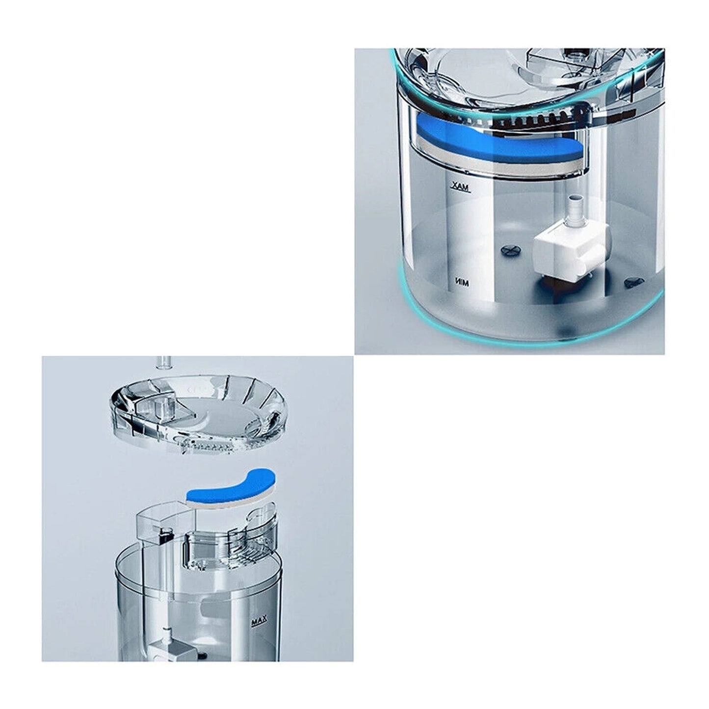 Automatic Electric 2L Pet Water Fountain Cat Dog Sensor Drink Dispenser Filter