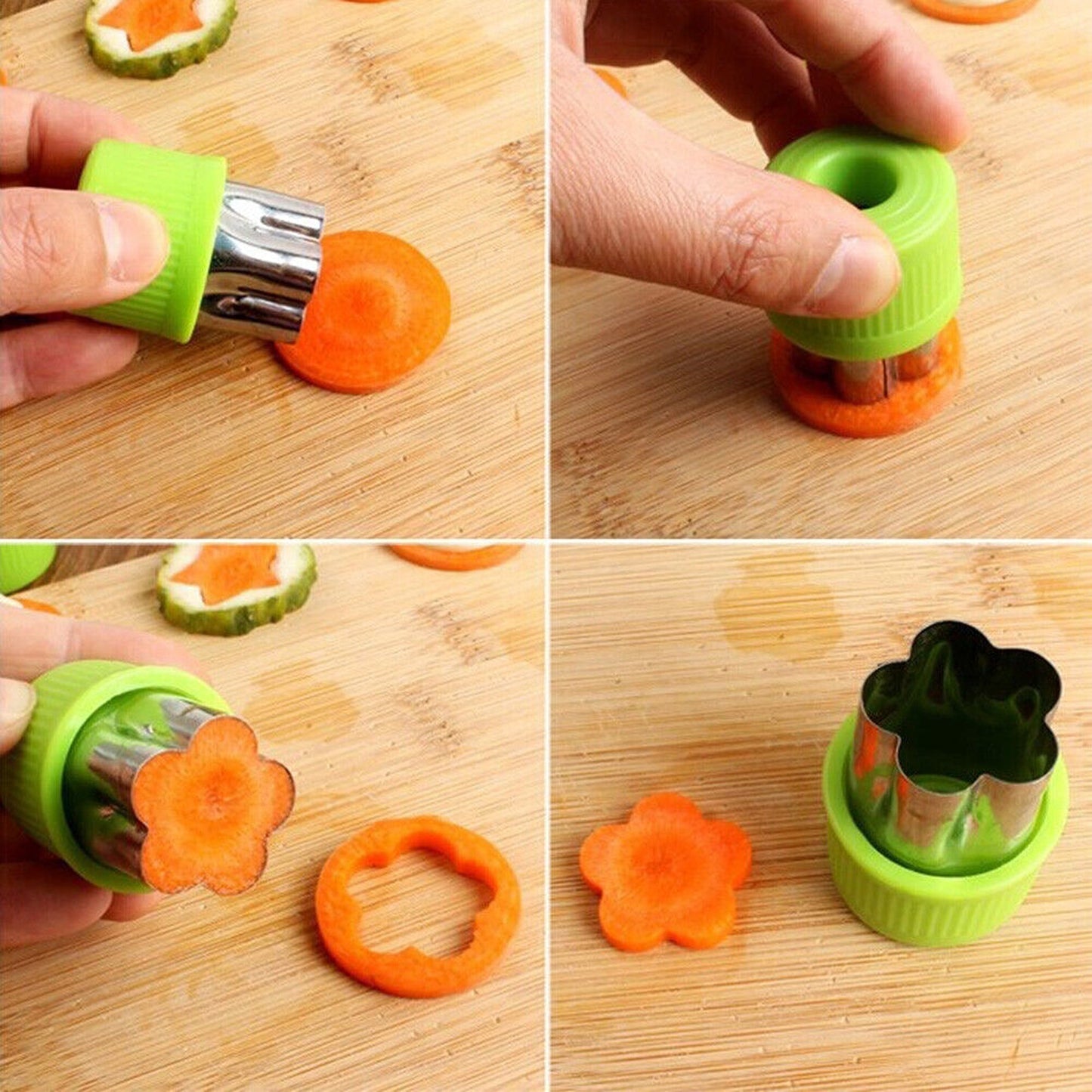 12pcs Mini Stainless Steel Fruit and Vegetable Food Shape Cookie Cutters