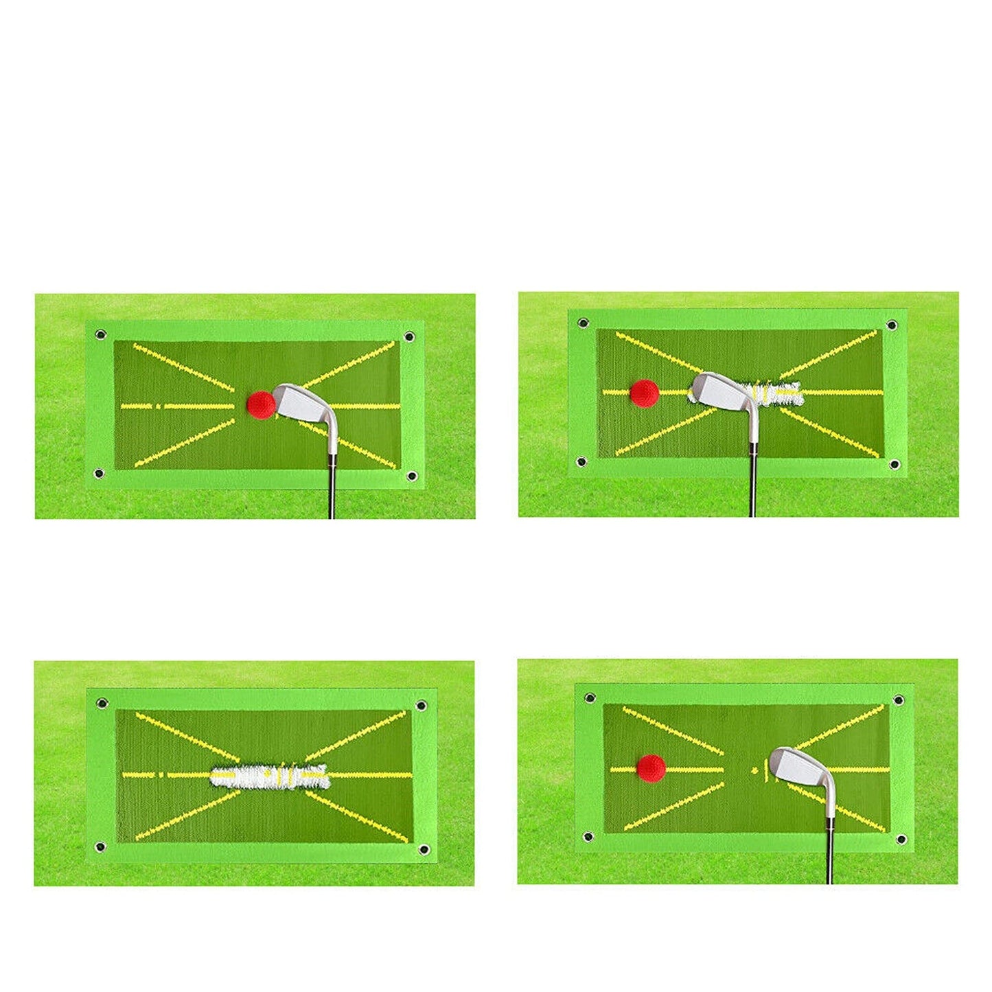 Golf Training Aid for Swing Detection with Mat Hook Spike Ball Set