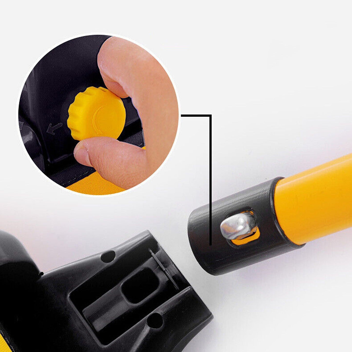Long Handle Car Wash Brush with Special Mop for Roof and Window Cleaning