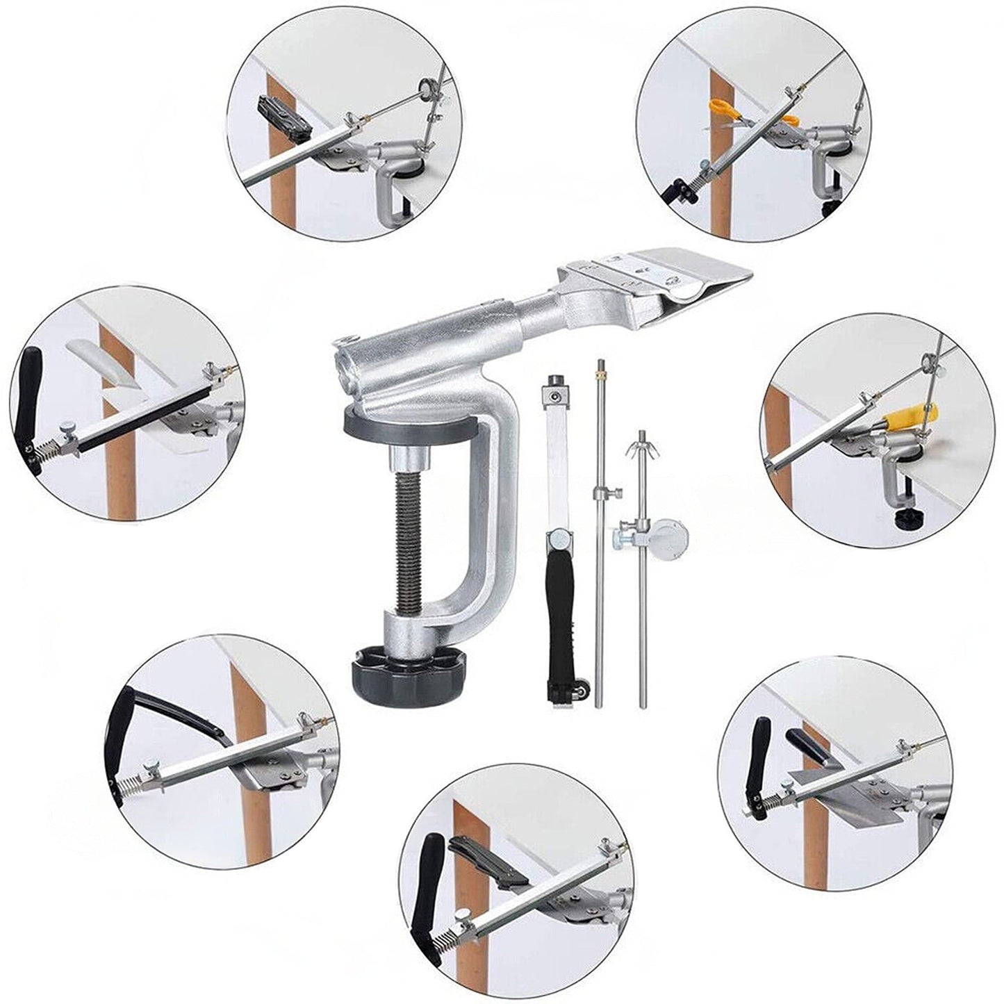 Sharpening System for Knives Edge Sharpener with 4 Stones Kit