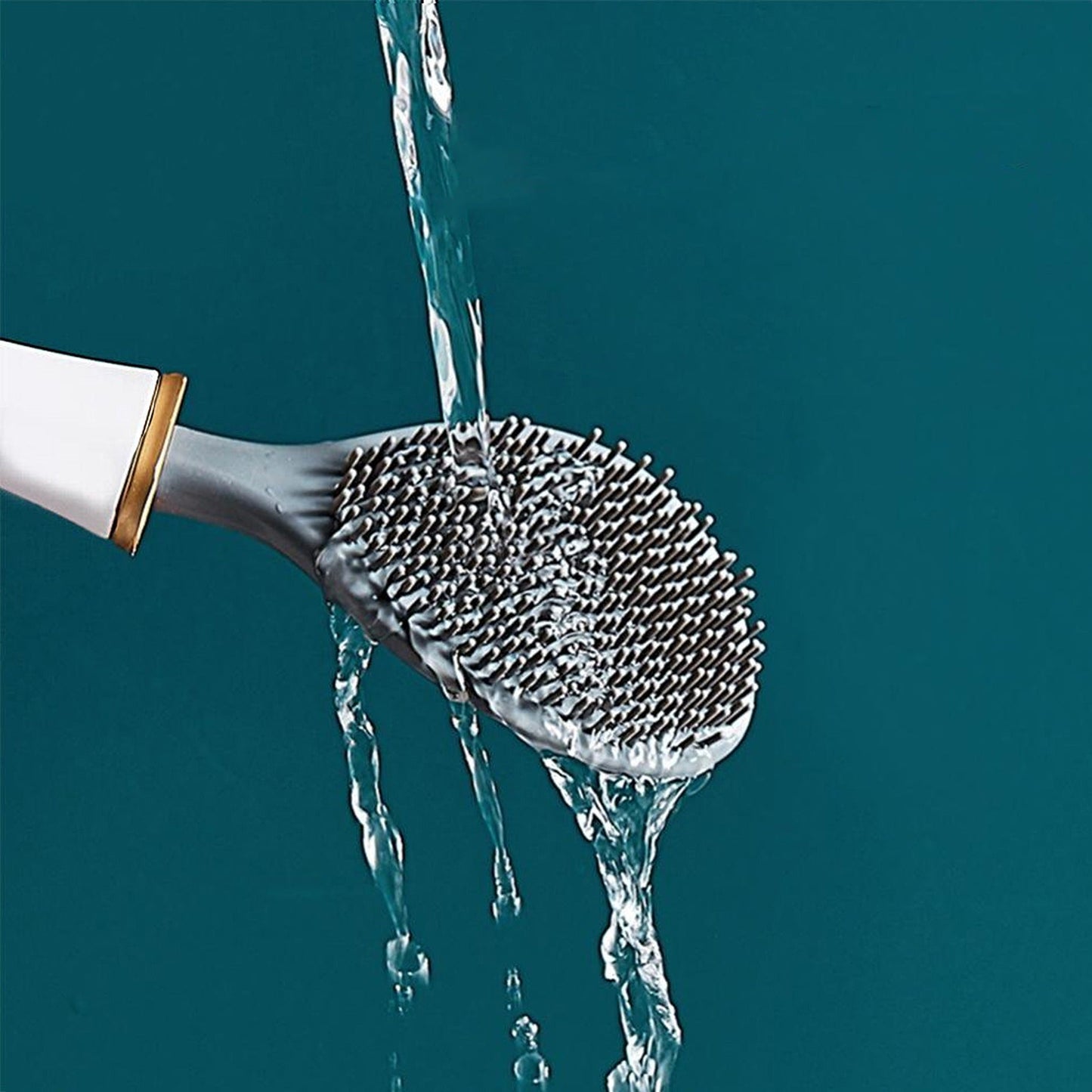 Bathroom Cleaning Set Soft Silicone Toilet Brush with Holder