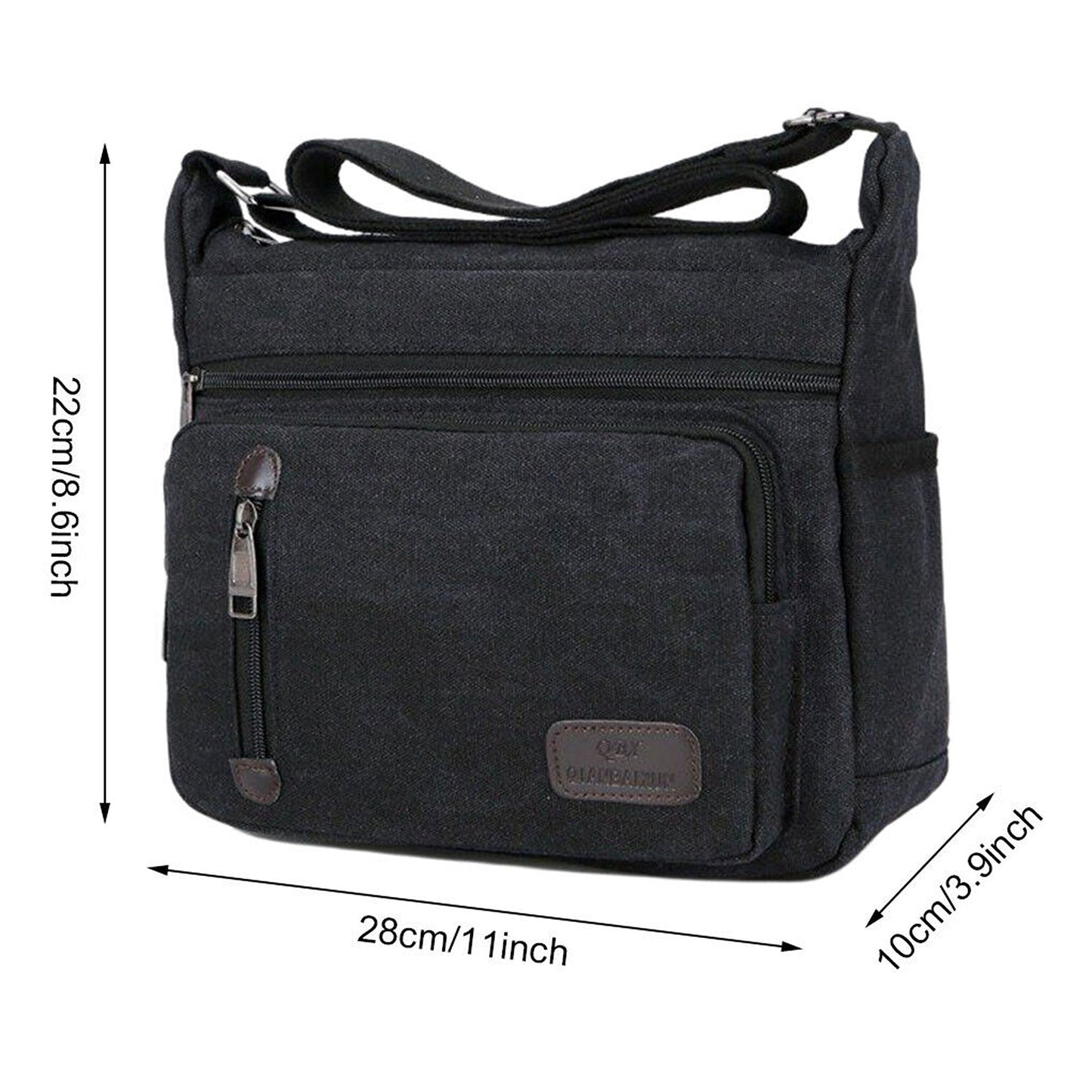 Canvas Messenger Bag for Men Retro Shoulder Crossbody