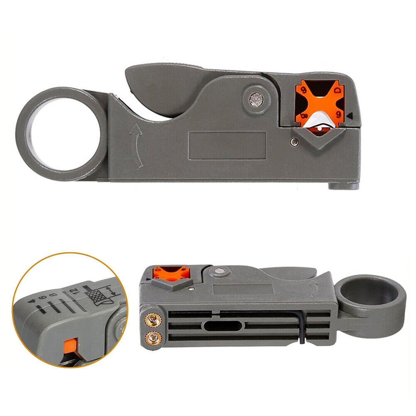 Coaxial Cable Crimping Tool Set F-Type Compression Stripper and Crimper