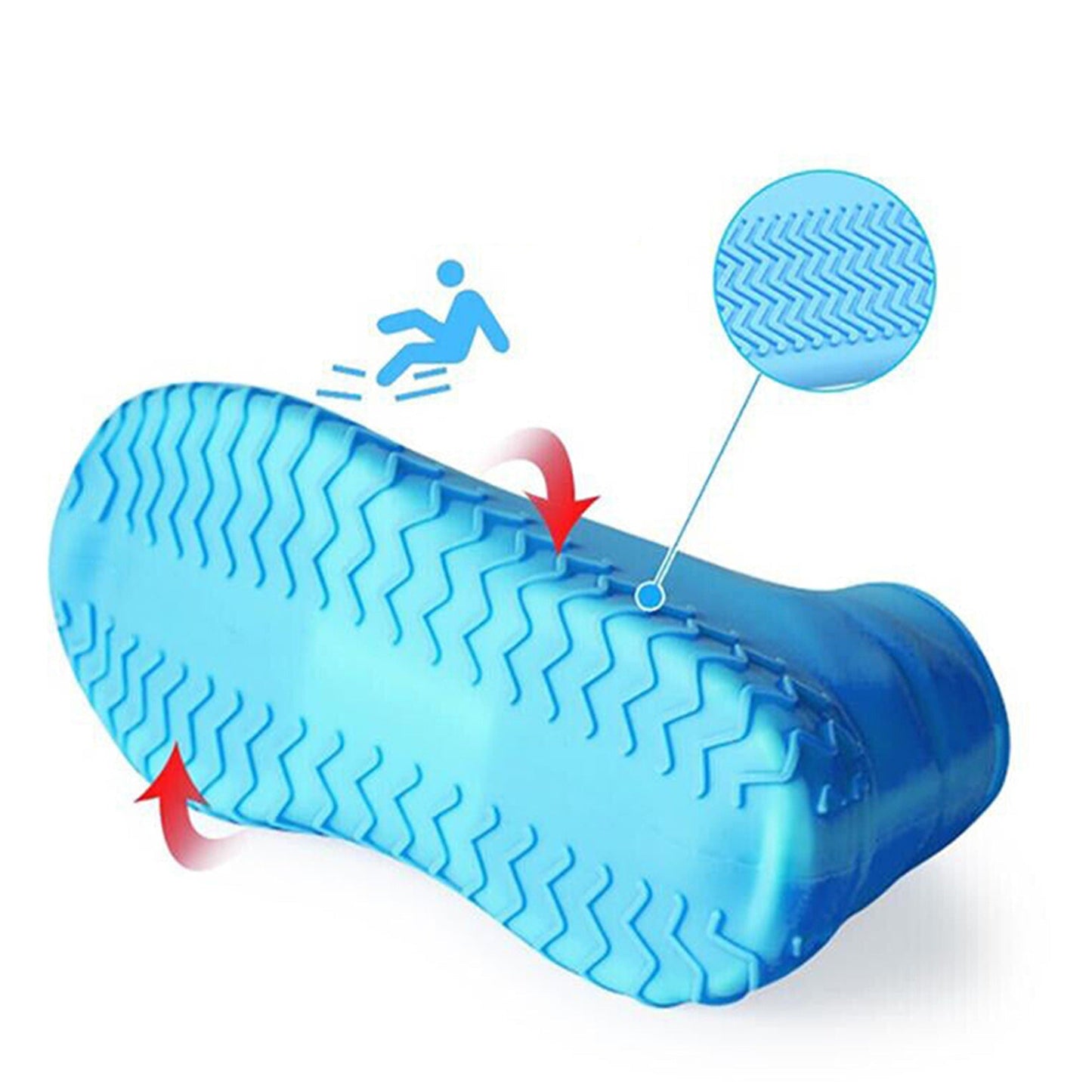 Rain-Proof Non-Slip Silicone Shoe Covers Blue Water Protective Footwear
