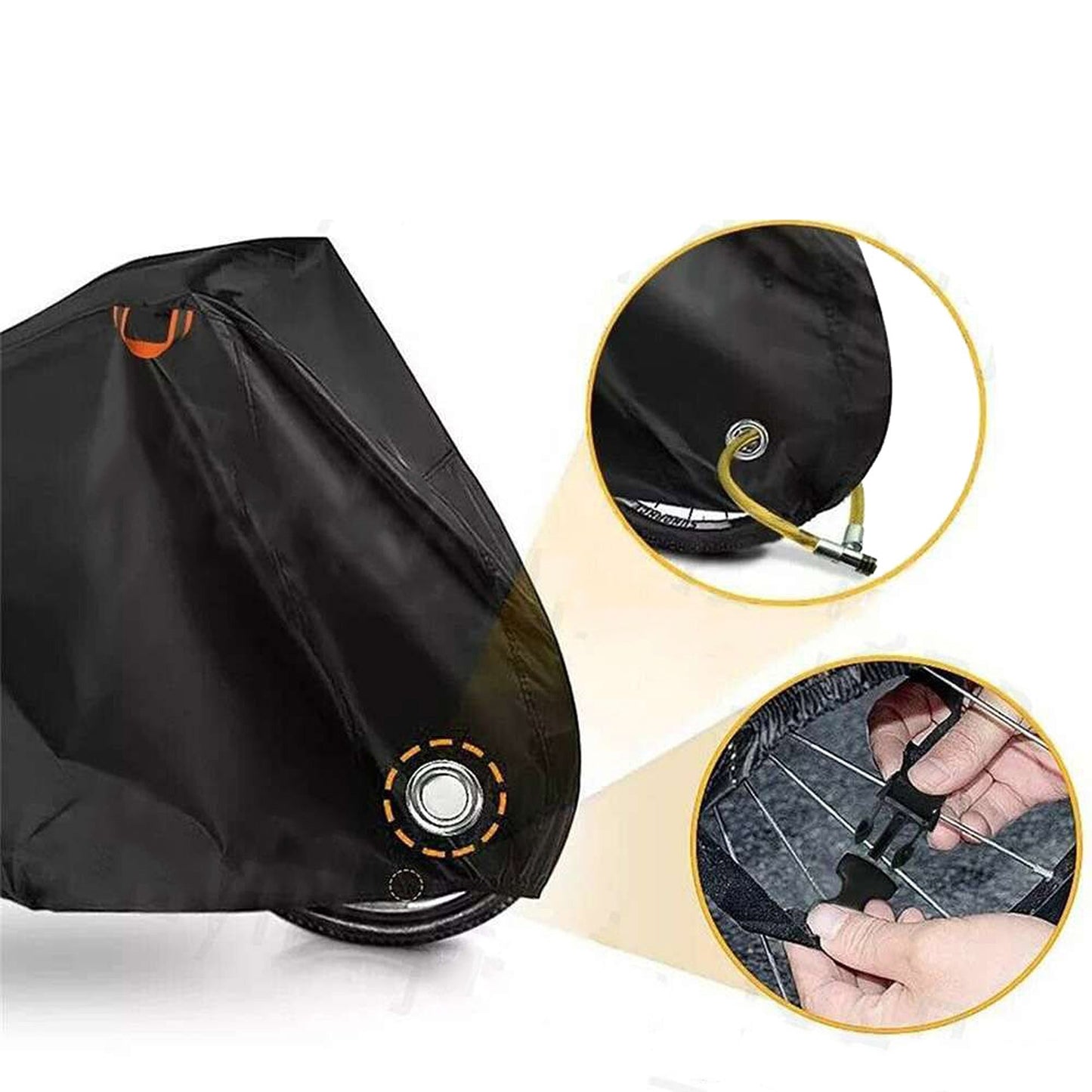 Outdoor Bike Cover UV Protective Waterproof and Heavy-Duty Fabric 210T