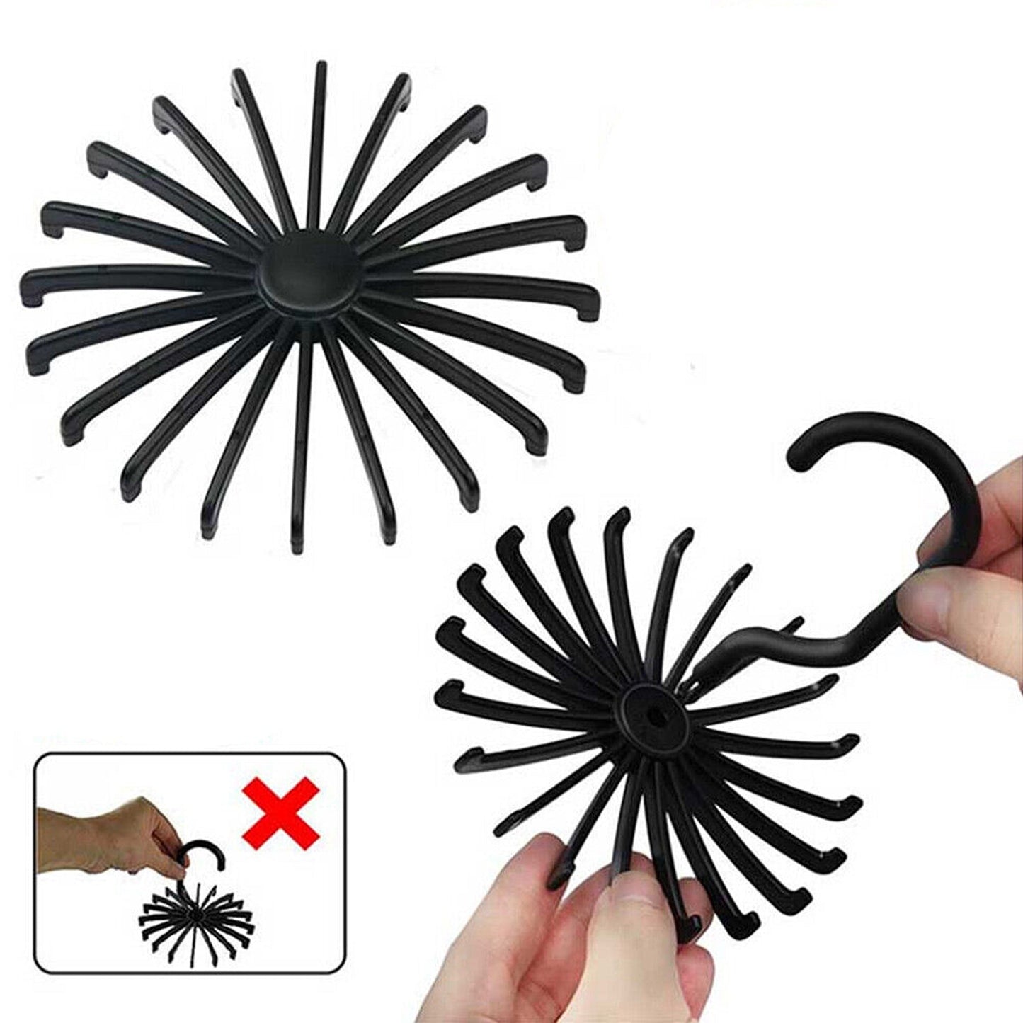 Clothes Organizer Rotating Hanger Stand for Ties Belts and Scarves