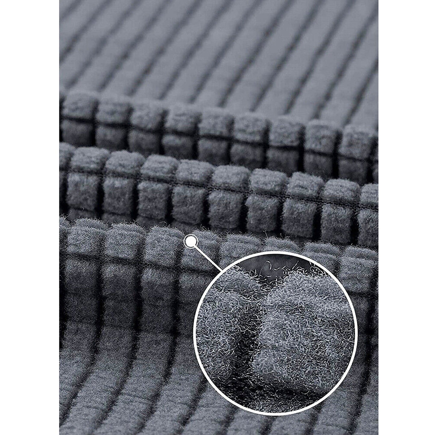 Dark Grey Super Stretch Sofa Cover Soft Thick Lounge Slipcover