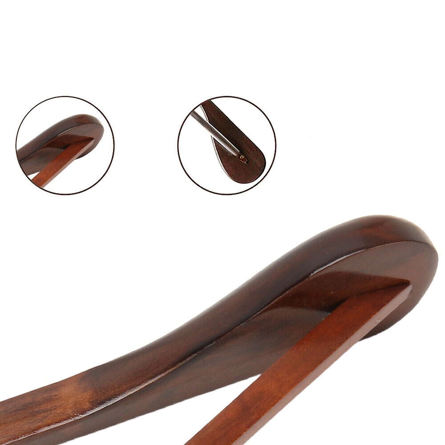 6pcs Set of Wide Shoulder Wooden Suit Hangers for Wardrobes