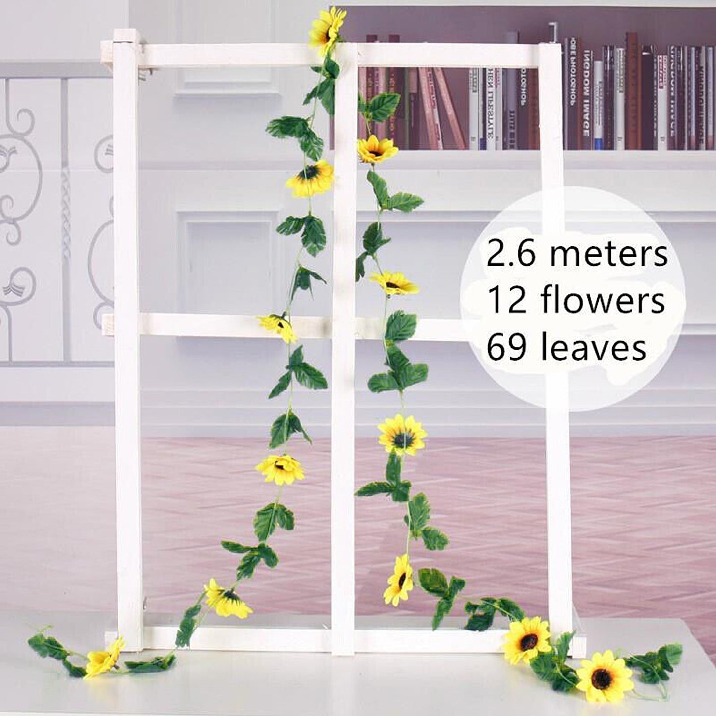 Sunflower Floral Vine Garland Silk Wedding Arch Decoration