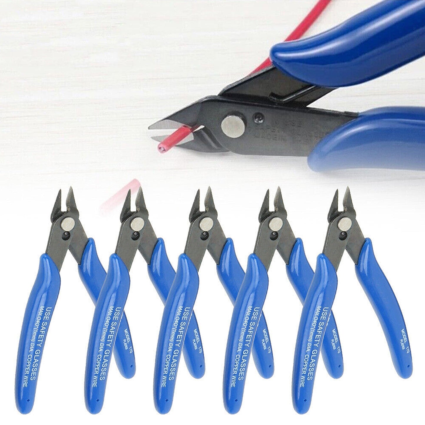 5-Pack Mini Precision Wire Snips and Cable Cutters