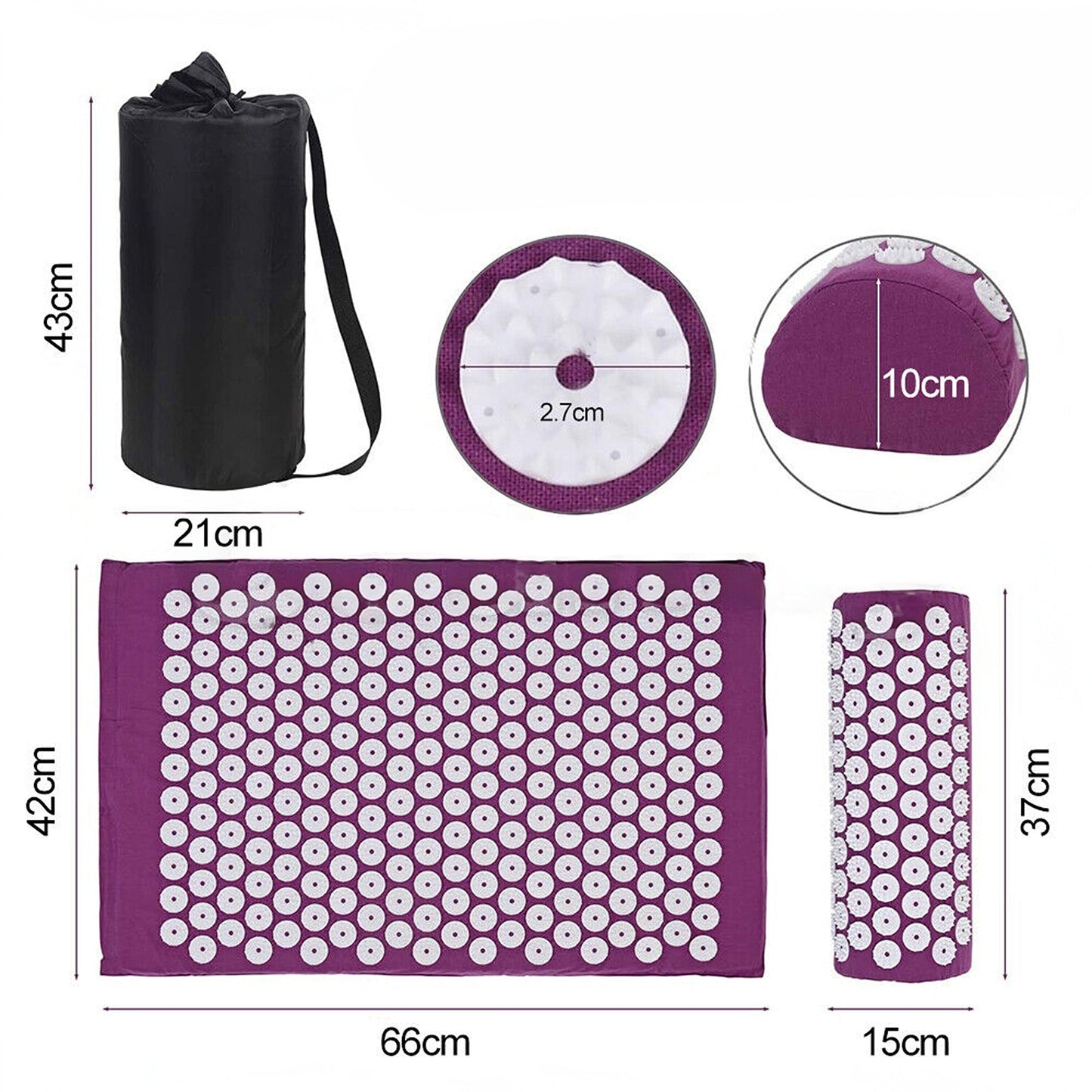 Yoga Acupressure Cushion Mat Body Massager Shakti Pad