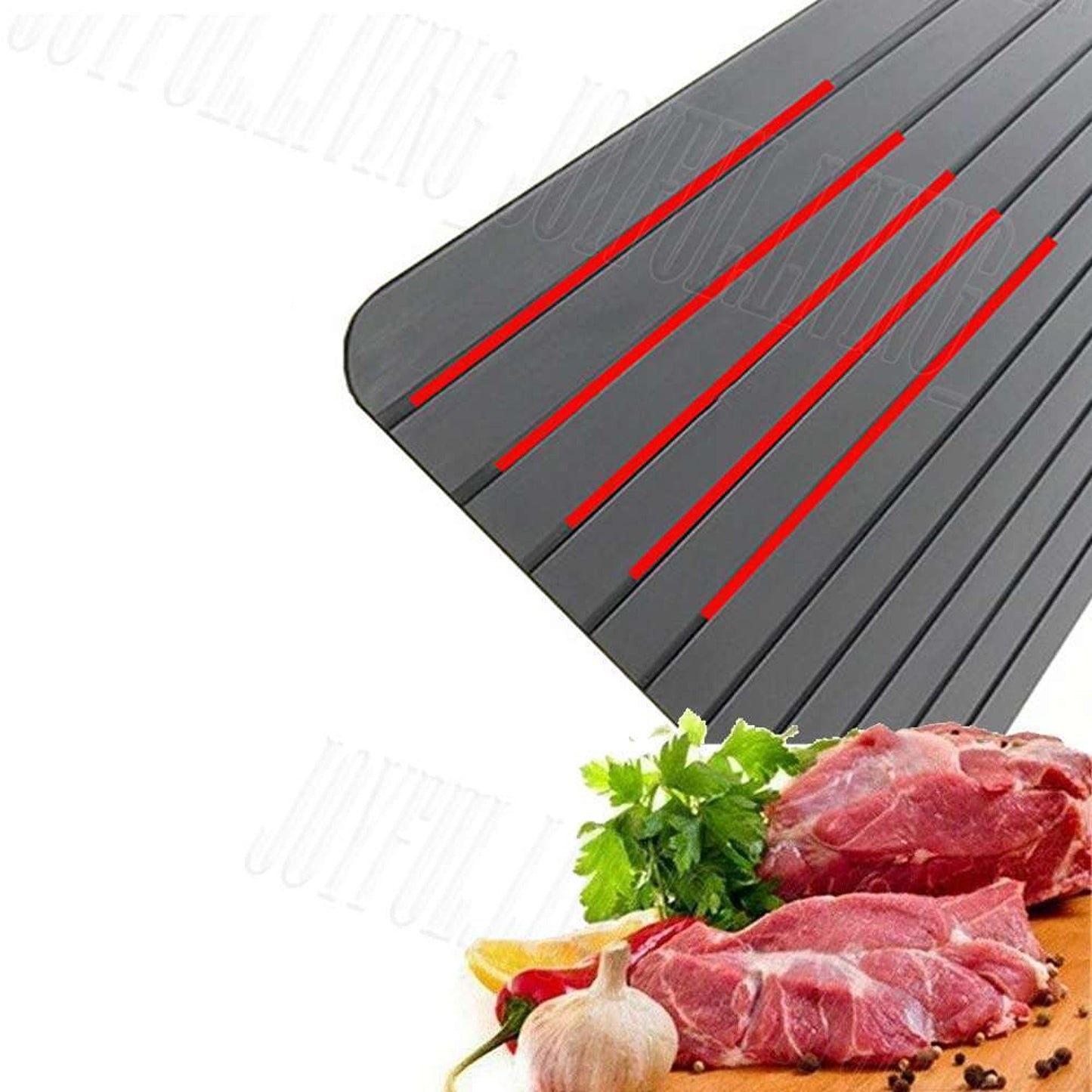 Metal Thawing Plate for Fast Defrosting of Frozen Foods Magic Kitchen Tray