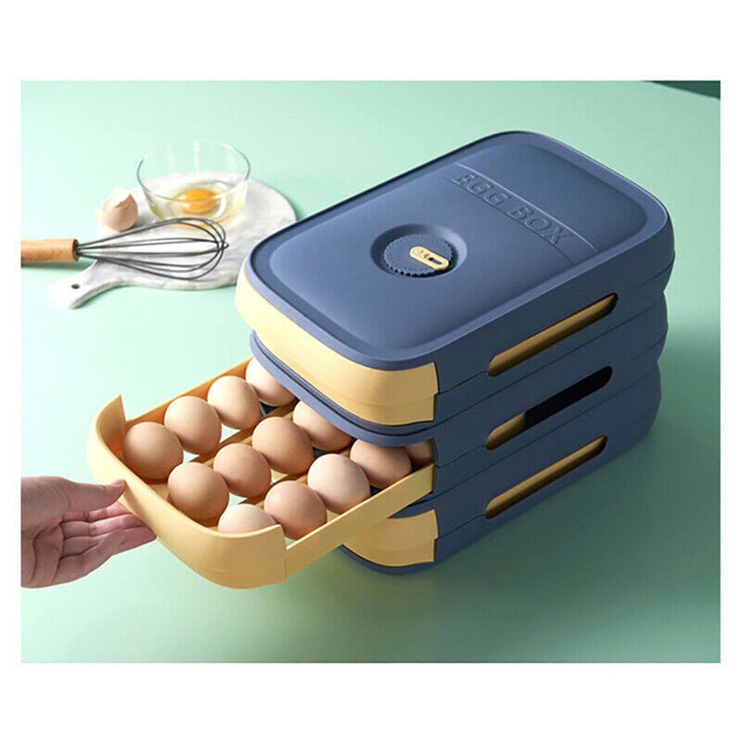 Egg Storage Drawer Type Tray Fruit and Food Kitchen Container