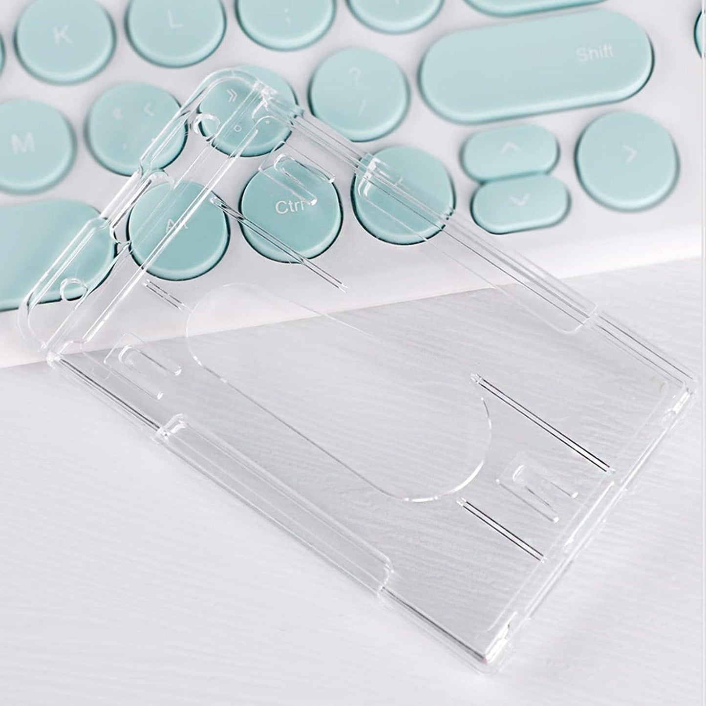 5pcs Double Side ID Card Holder Lanyard Hard Plastic Badge Business Work Pouch