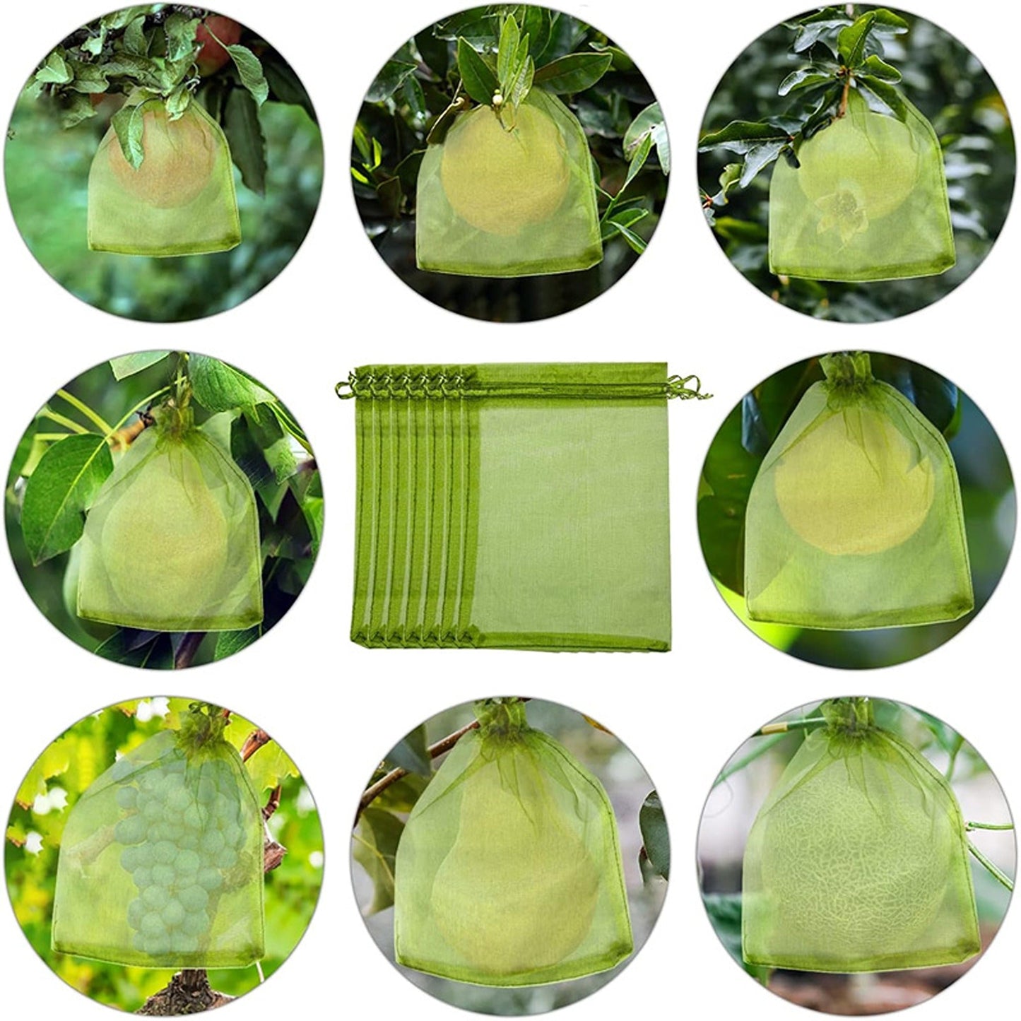 100x Agricultural Fruit Protection Net Bags Insect Proof Mesh 20x30cm