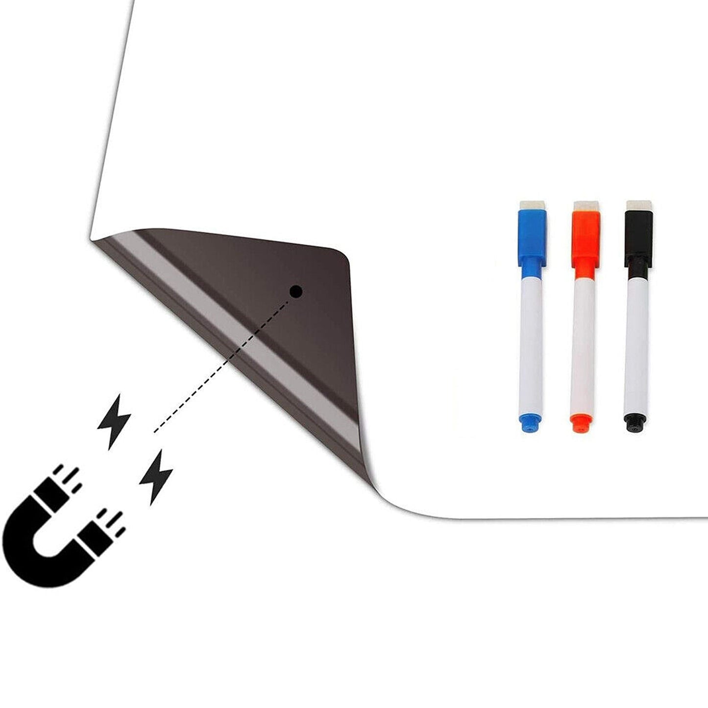 Magnetic Whiteboard for Fridge A3 Size Includes Markers and Eraser
