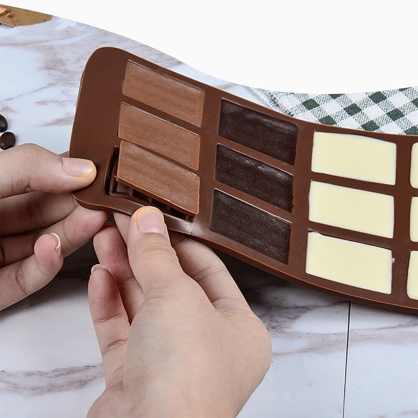 2pcs Silicone Chocolate Bar Mould Mini Candy Jelly Cake Mold