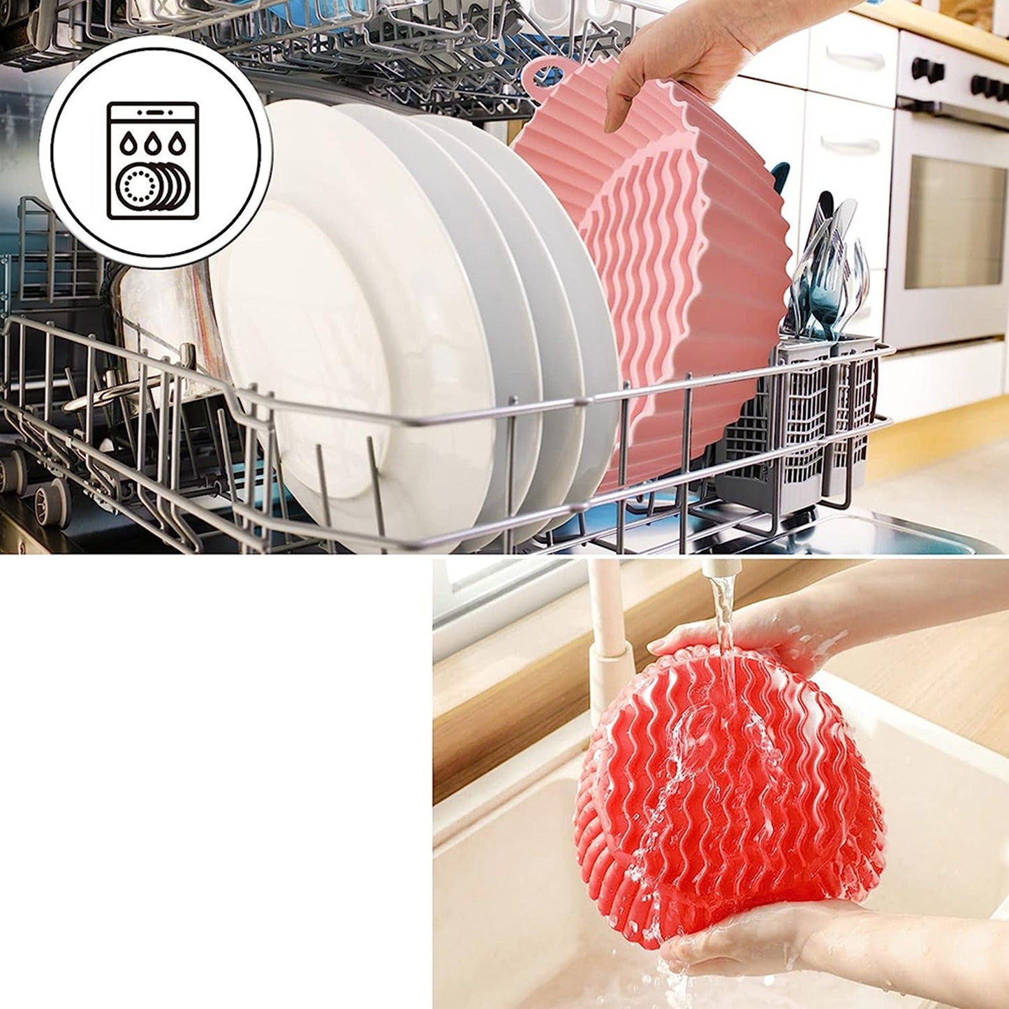 Non-Stick Safe Silicone Pot Liner Basket for Air Fryer Baking Tray