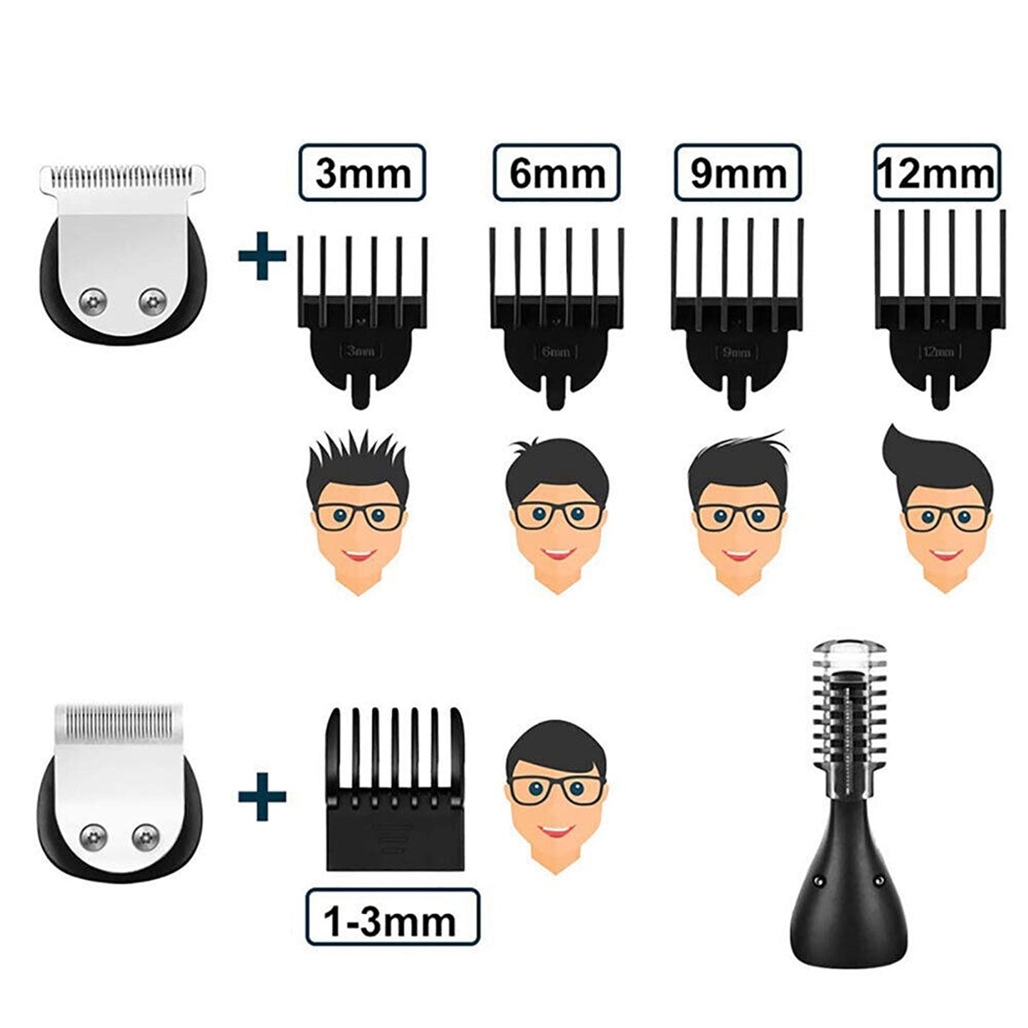 Multi-Functional Men Grooming Kit with Beard Trimmer and Body Hair Clippers