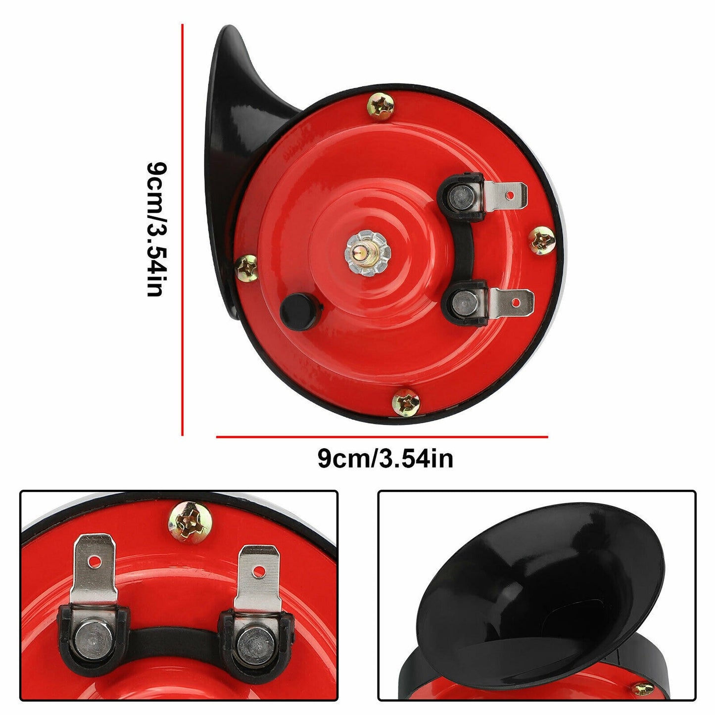 2pcs 300DB Ultra Loud Horn for Motorcycles Cars Trucks and Boats 12V