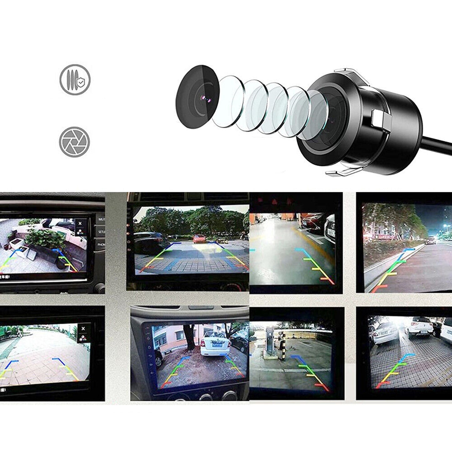 Car Rear Camera Night Vision HD LED Reverse Parking Waterproof