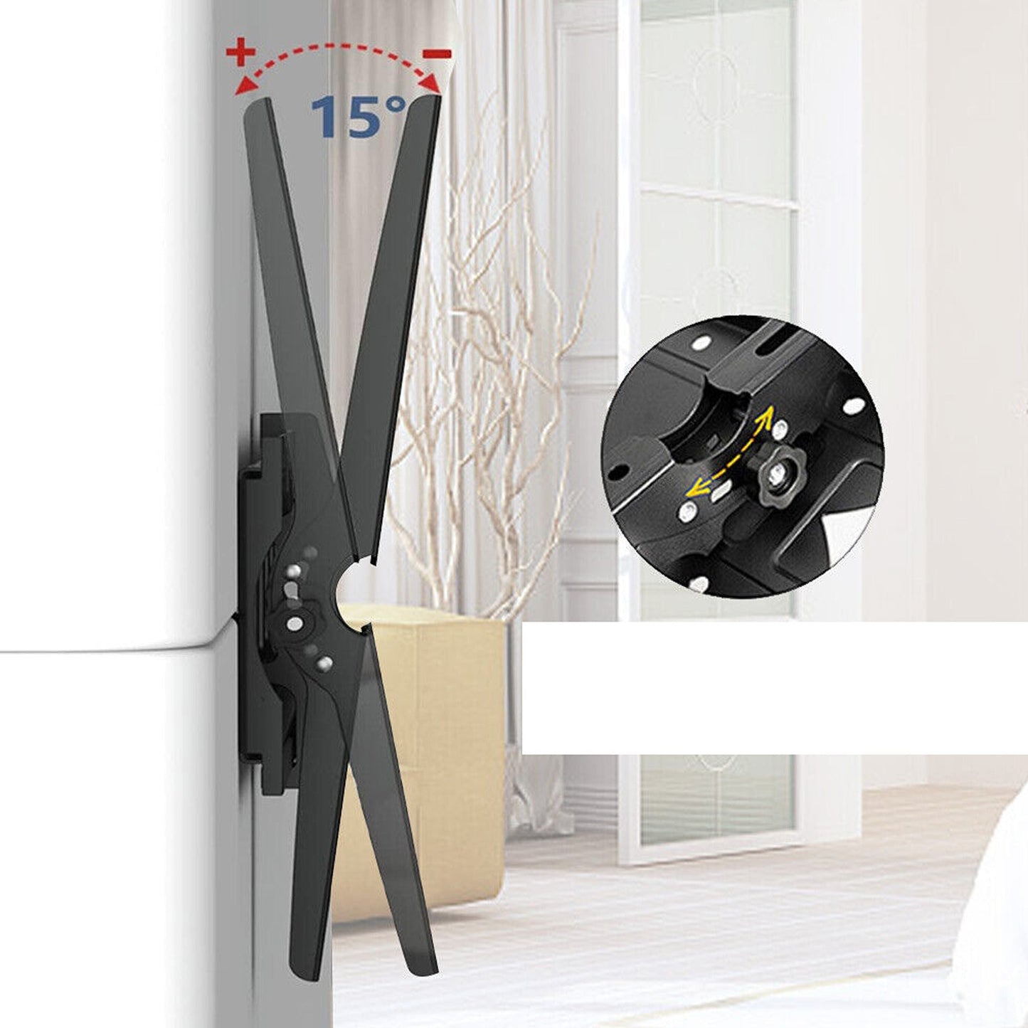 VESA Wall Mount Bracket for 32 to 75 Inch TVs Suitable for Flat and Curved Screens