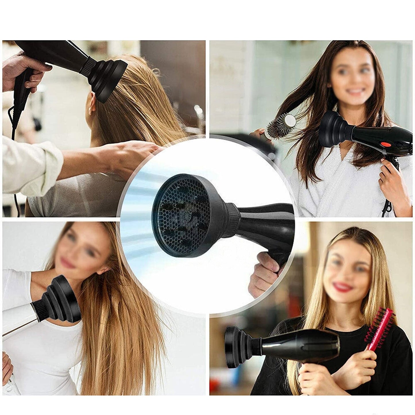 Foldable Silicone Hair Dryer Diffuser Universal Travel Professional