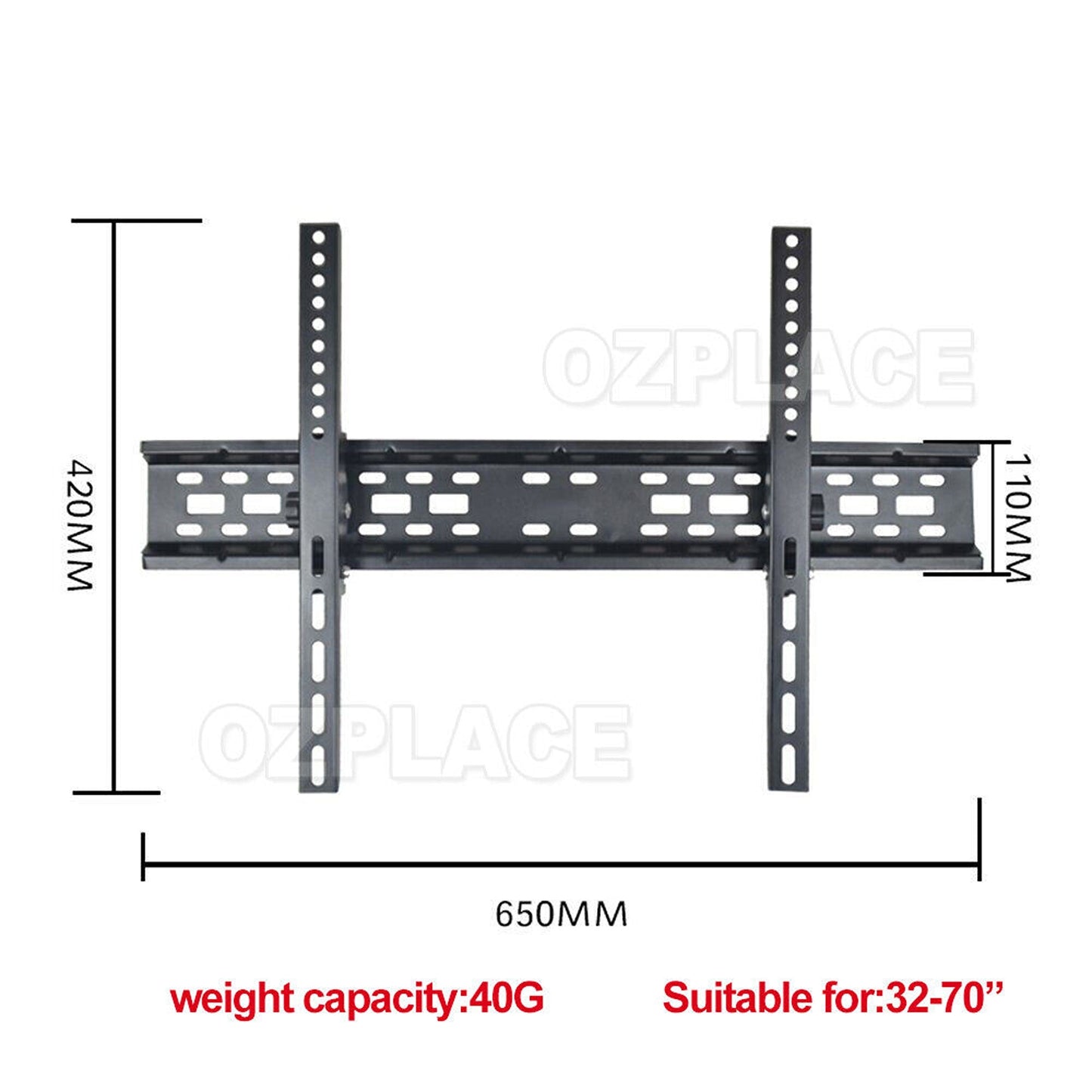 Slim Tilt TV Wall Mount Bracket for 32 to 70 Inch LCD LED
