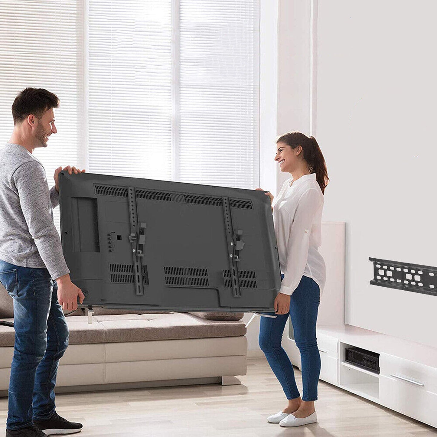 Slim Tilt TV Wall Mount Bracket for 32 to 70 Inch LCD LED