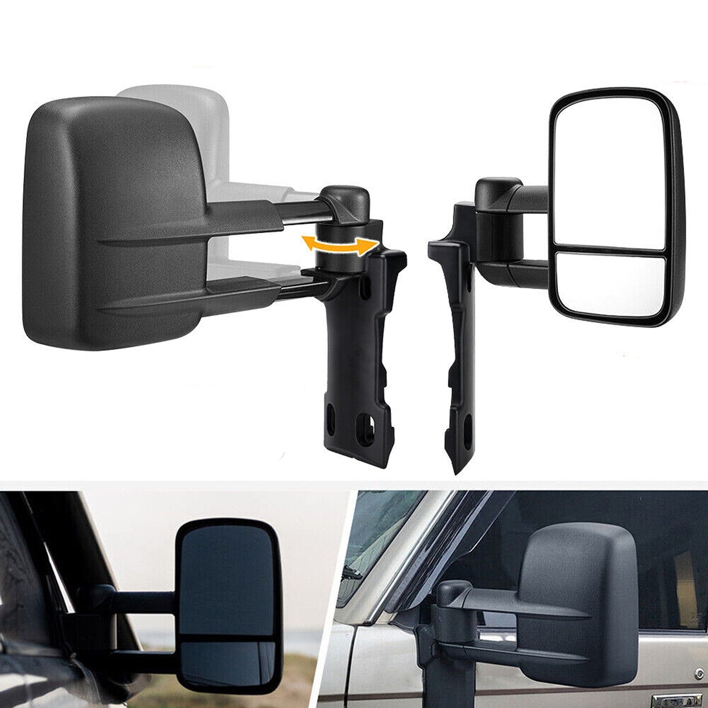 Manual Steering Lamp Towing Mirrors for Toyota Landcruiser Series 70-79