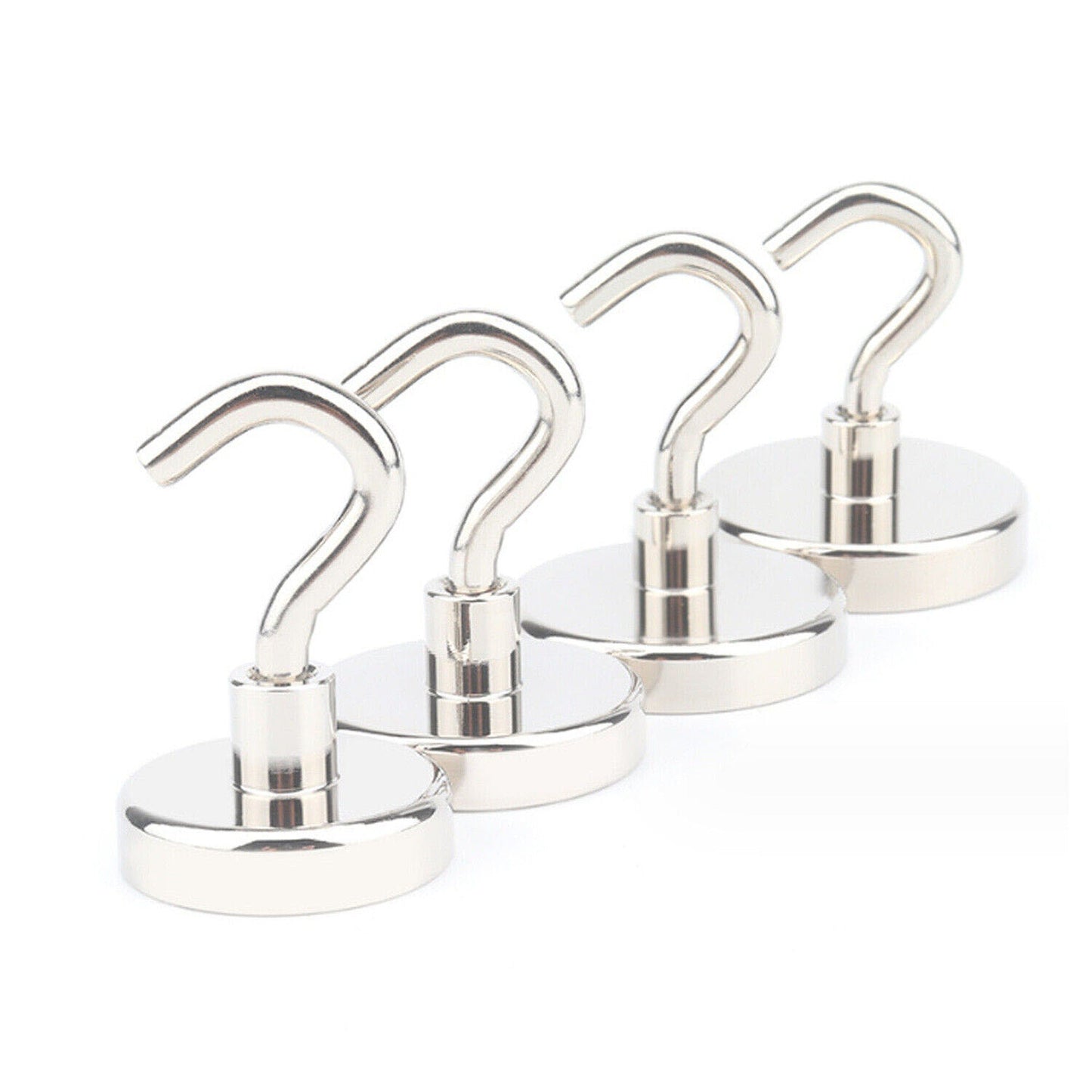 Pack of 6 Strong Rare Earth Neodymium N38 Magnetic Hooks